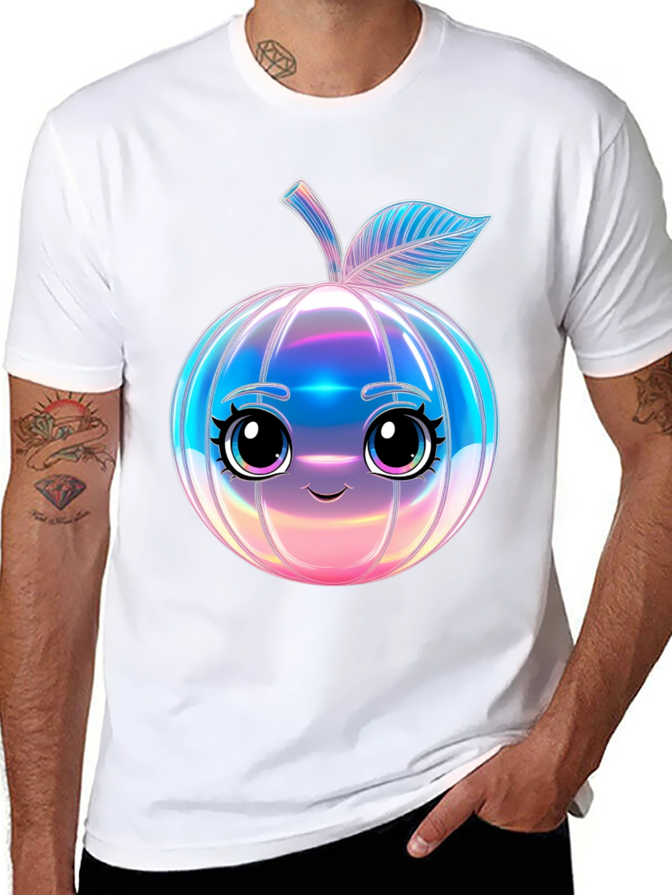 Cute Anime Apple Graphic T-Shirt