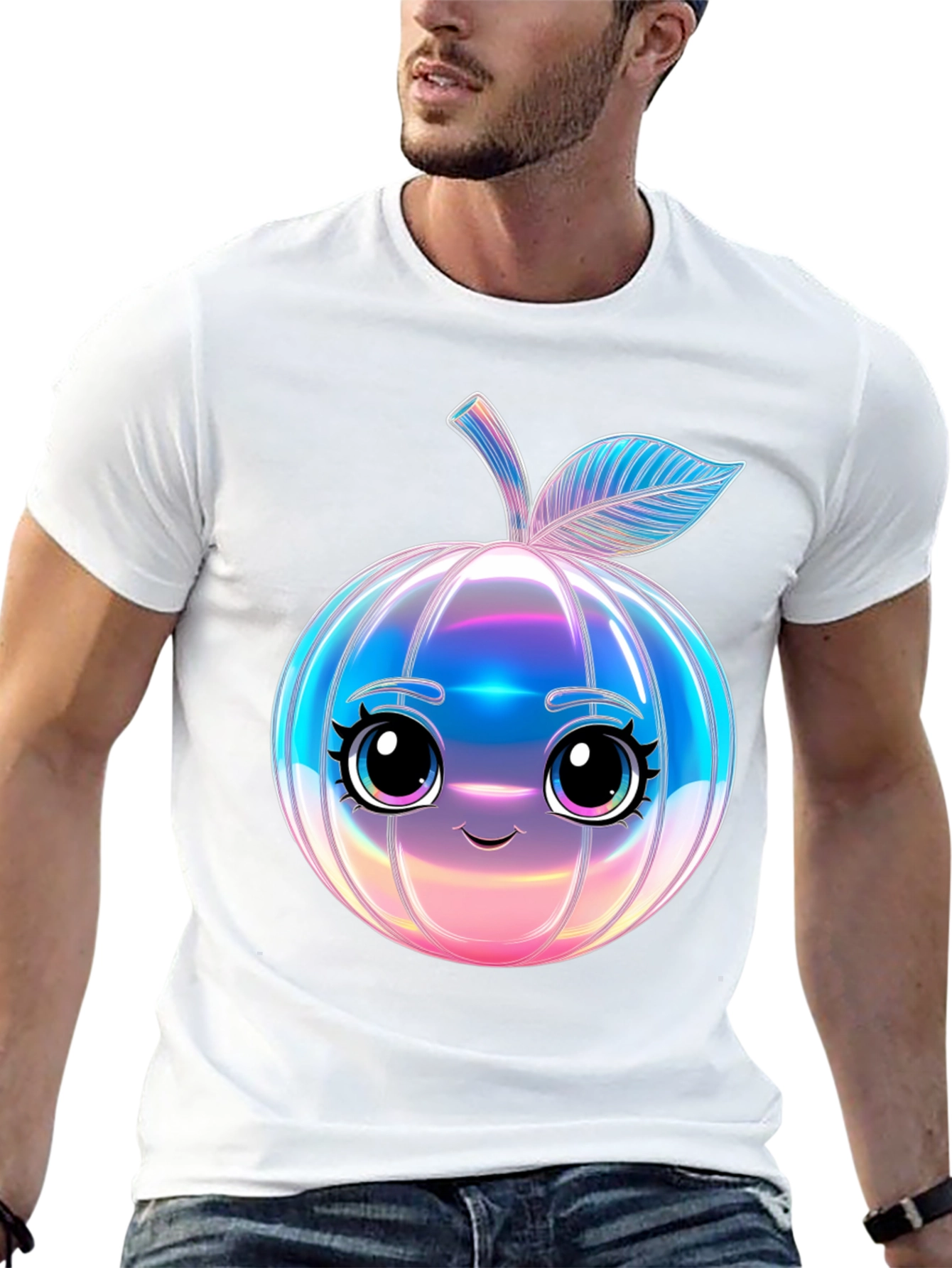 Cute Anime Apple Graphic T-Shirt