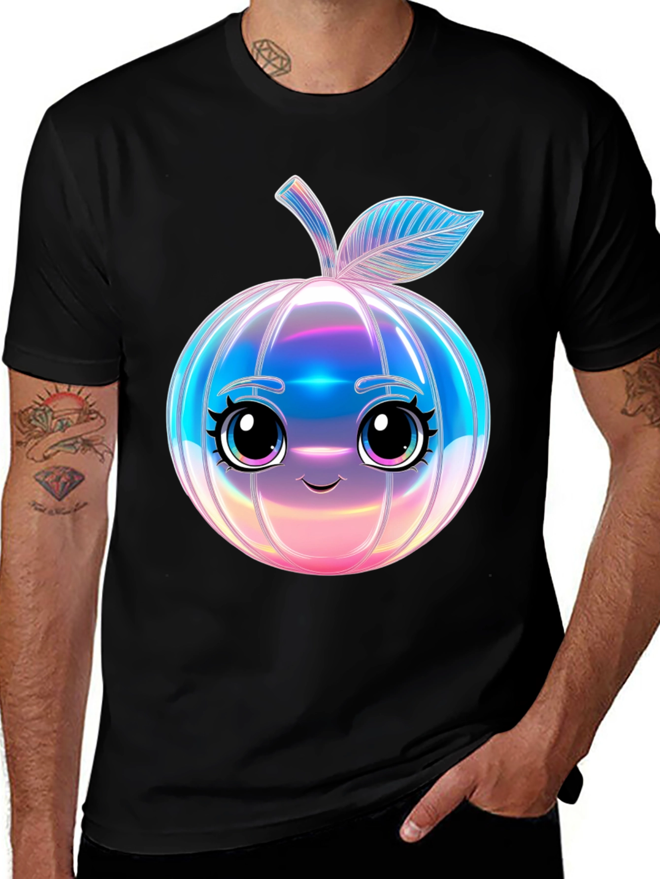Cute Anime Apple Graphic T-Shirt
