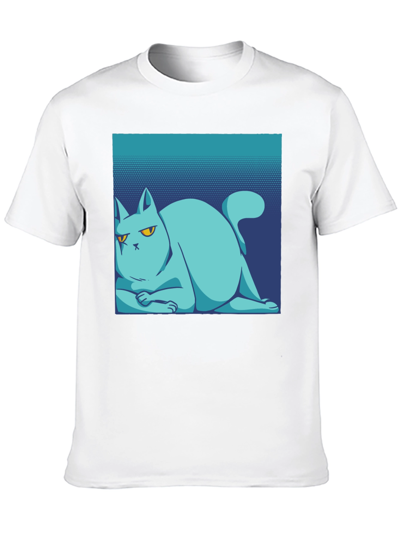 Cool Cat Tee: Black Cotton T-Shirt with Unique Graphic