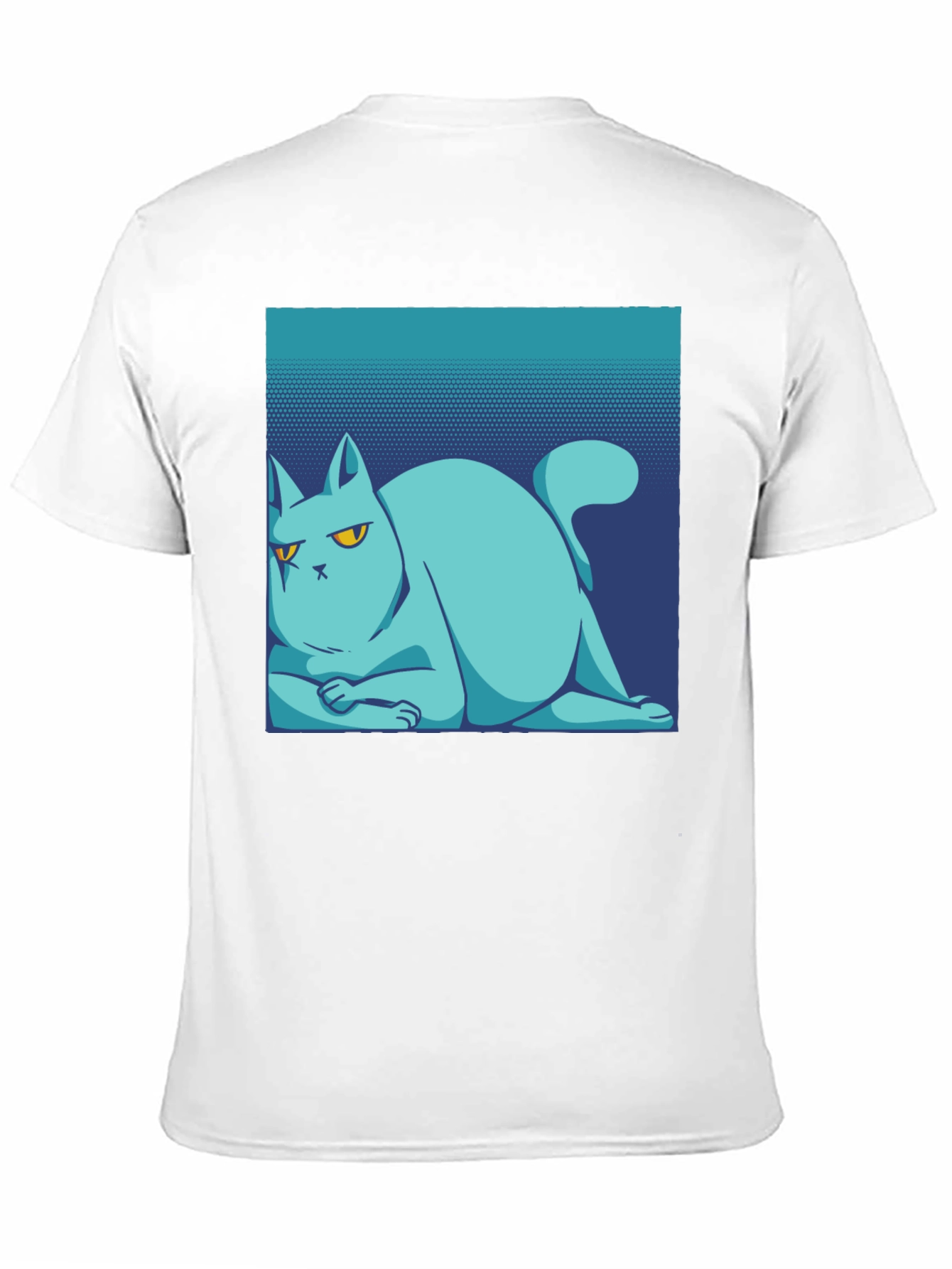 Cool Cat Tee: Black Cotton T-Shirt with Unique Graphic