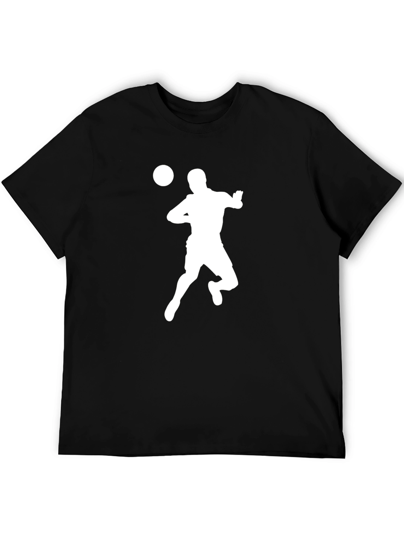 Soccer Player Graphic Tee - Casual Black T-Shirt