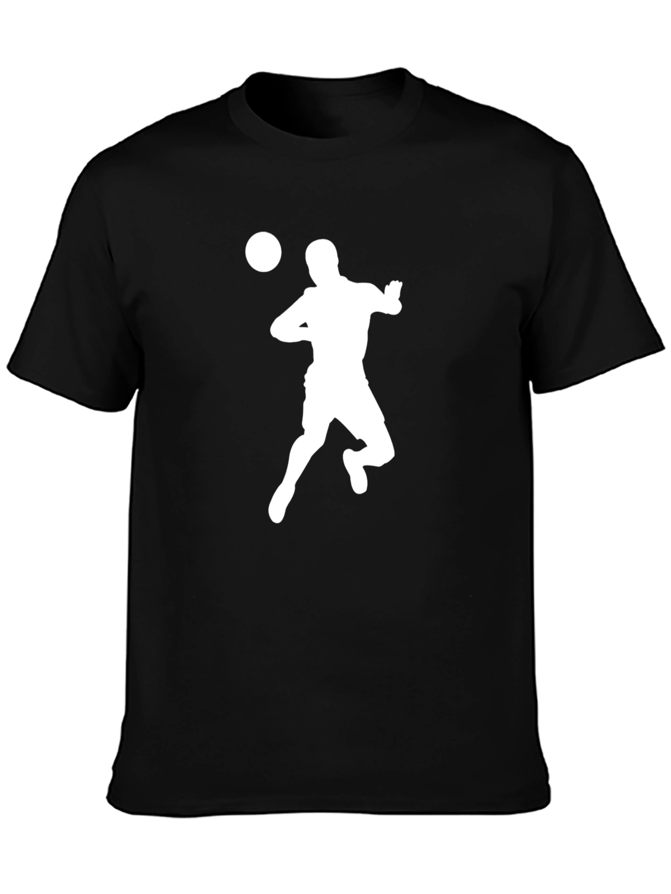 Soccer Player Graphic Tee - Casual Black T-Shirt