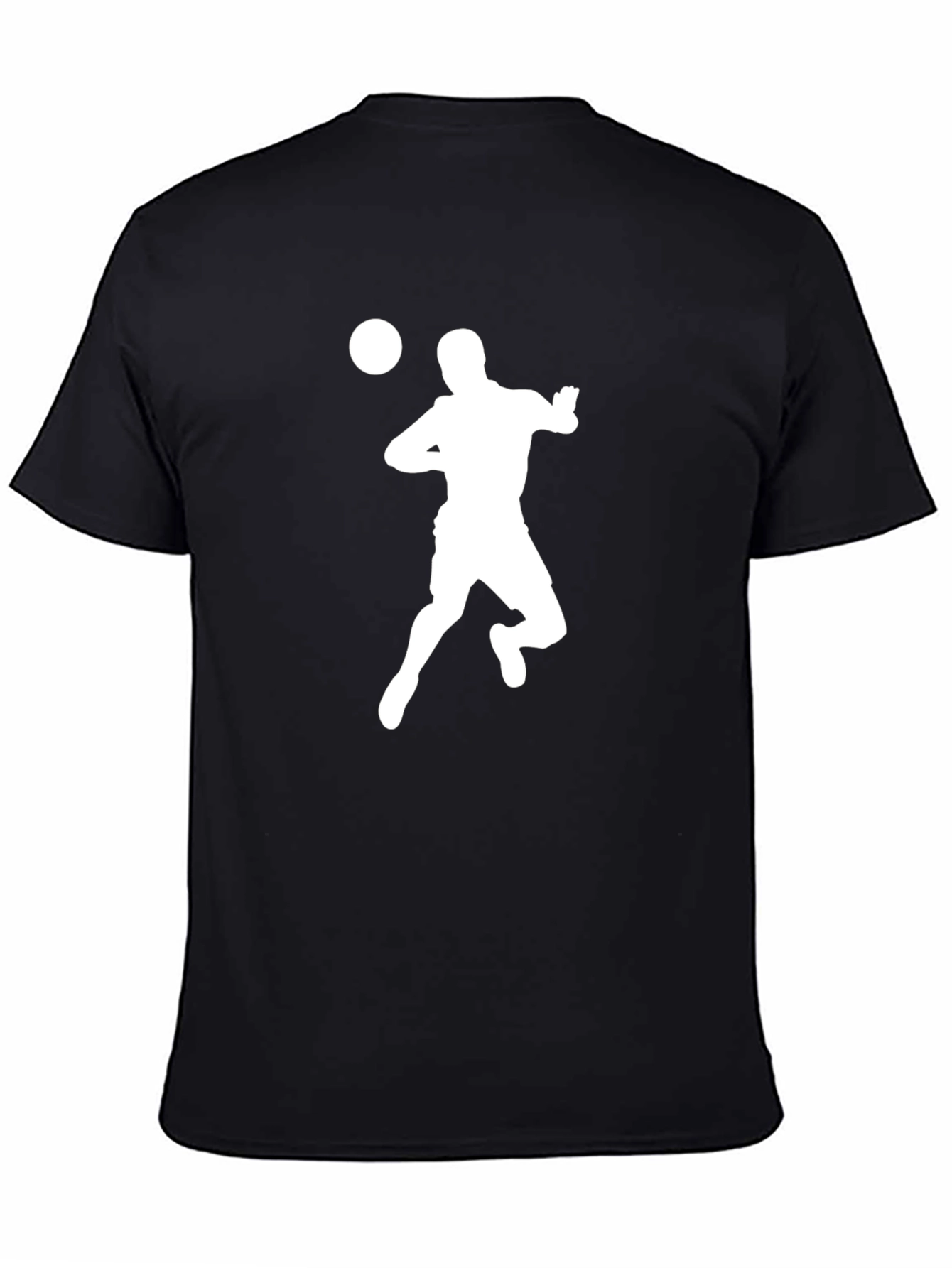 Soccer Player Graphic Tee - Casual Black T-Shirt