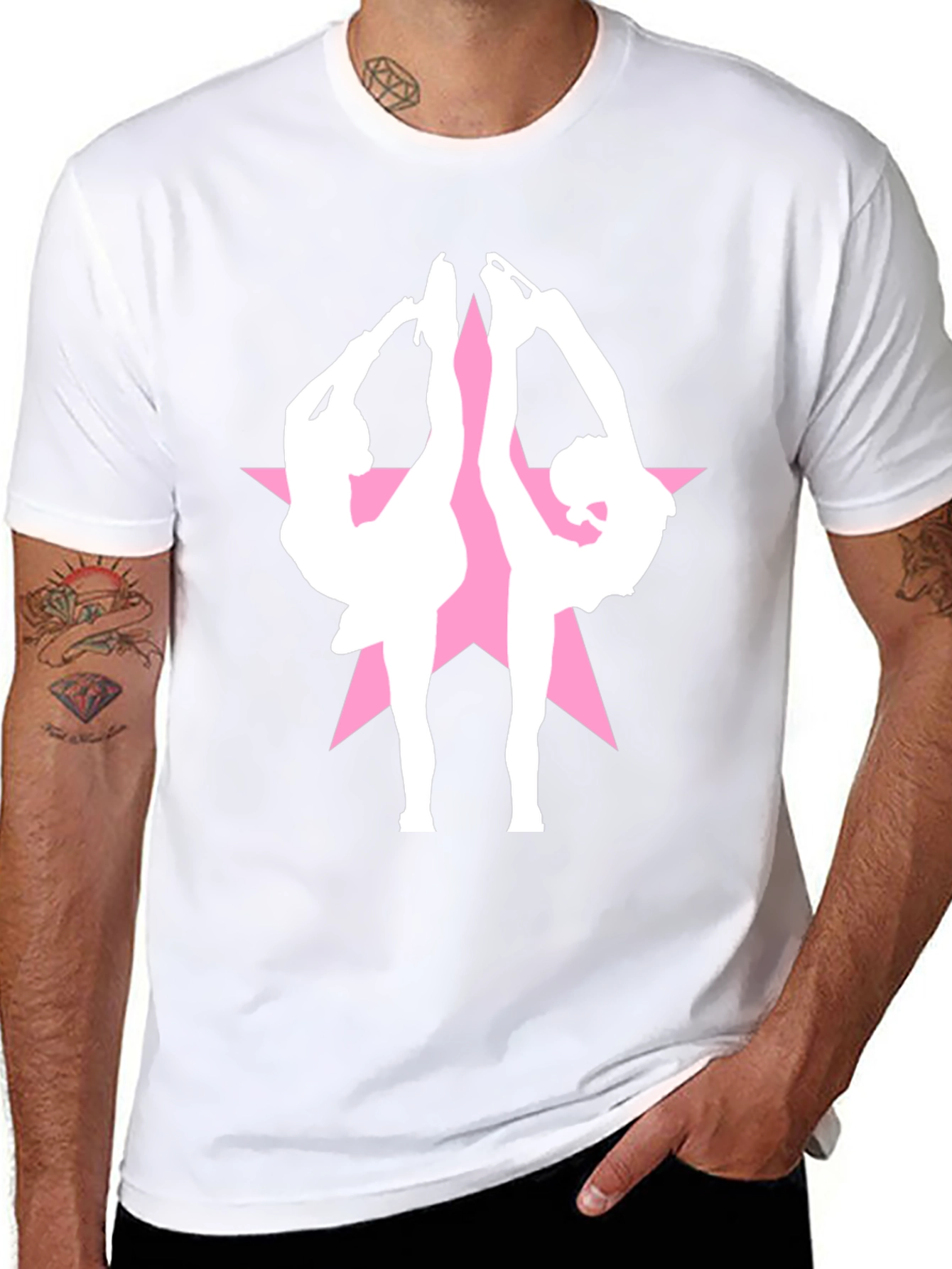 Figure Skating Star Black T-Shirt