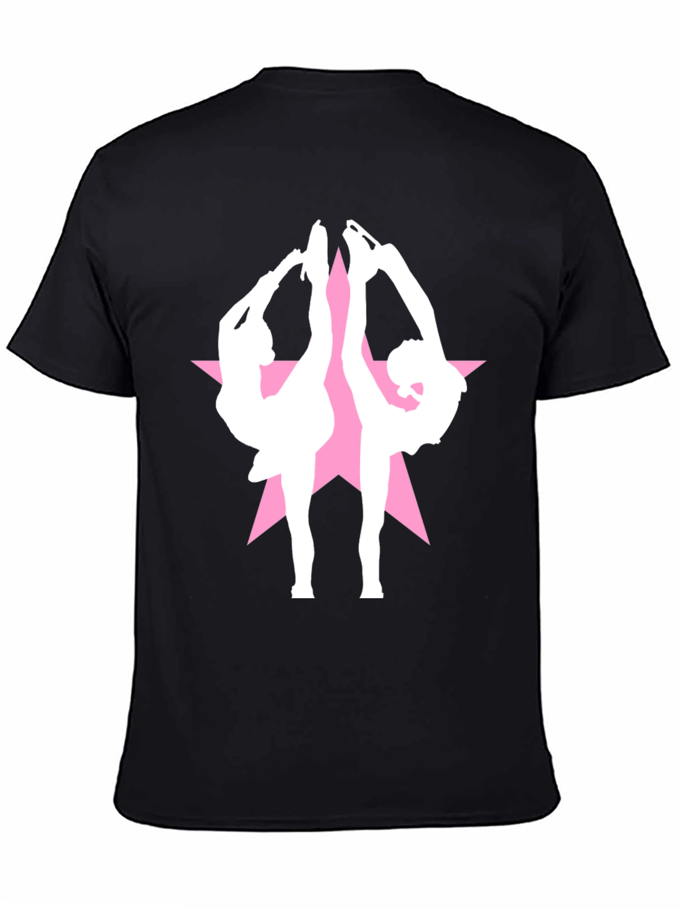 Figure Skating Star Black T-Shirt
