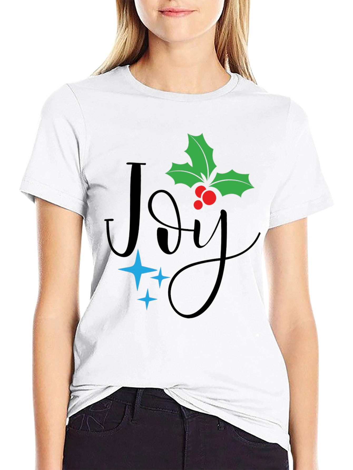 Joy Christmas Graphic Tee - Holiday Spirit
