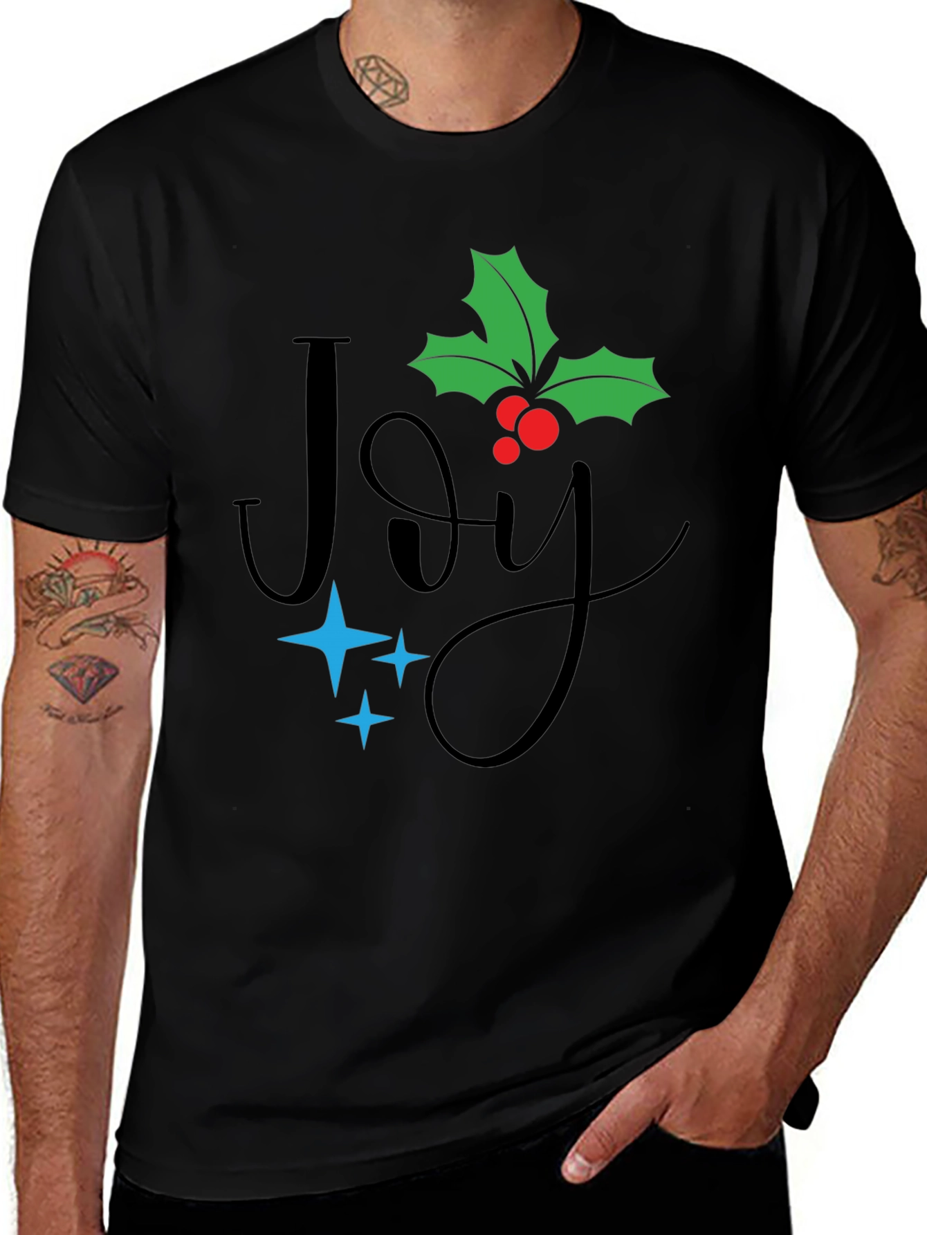 Joy Christmas Graphic Tee - Holiday Spirit