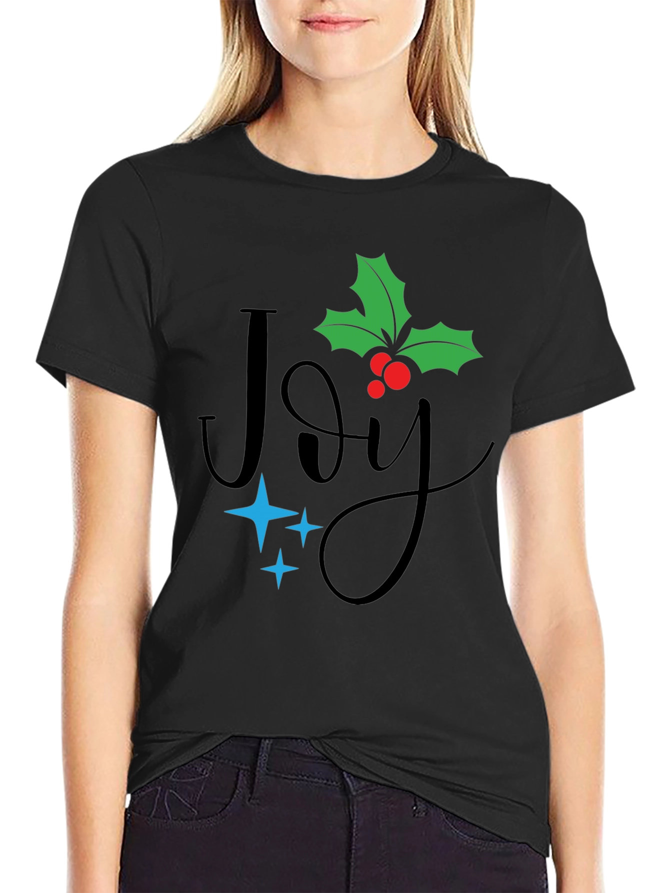 Joy Christmas Graphic Tee - Holiday Spirit