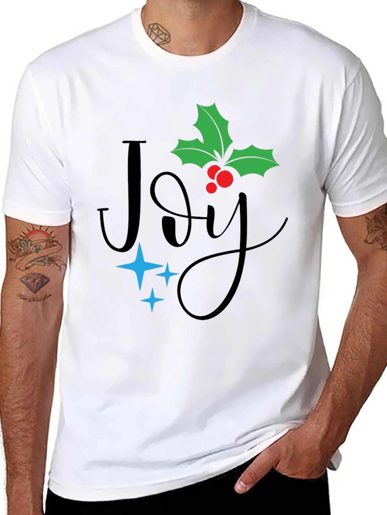 Joy Christmas Graphic Tee - Holiday Spirit