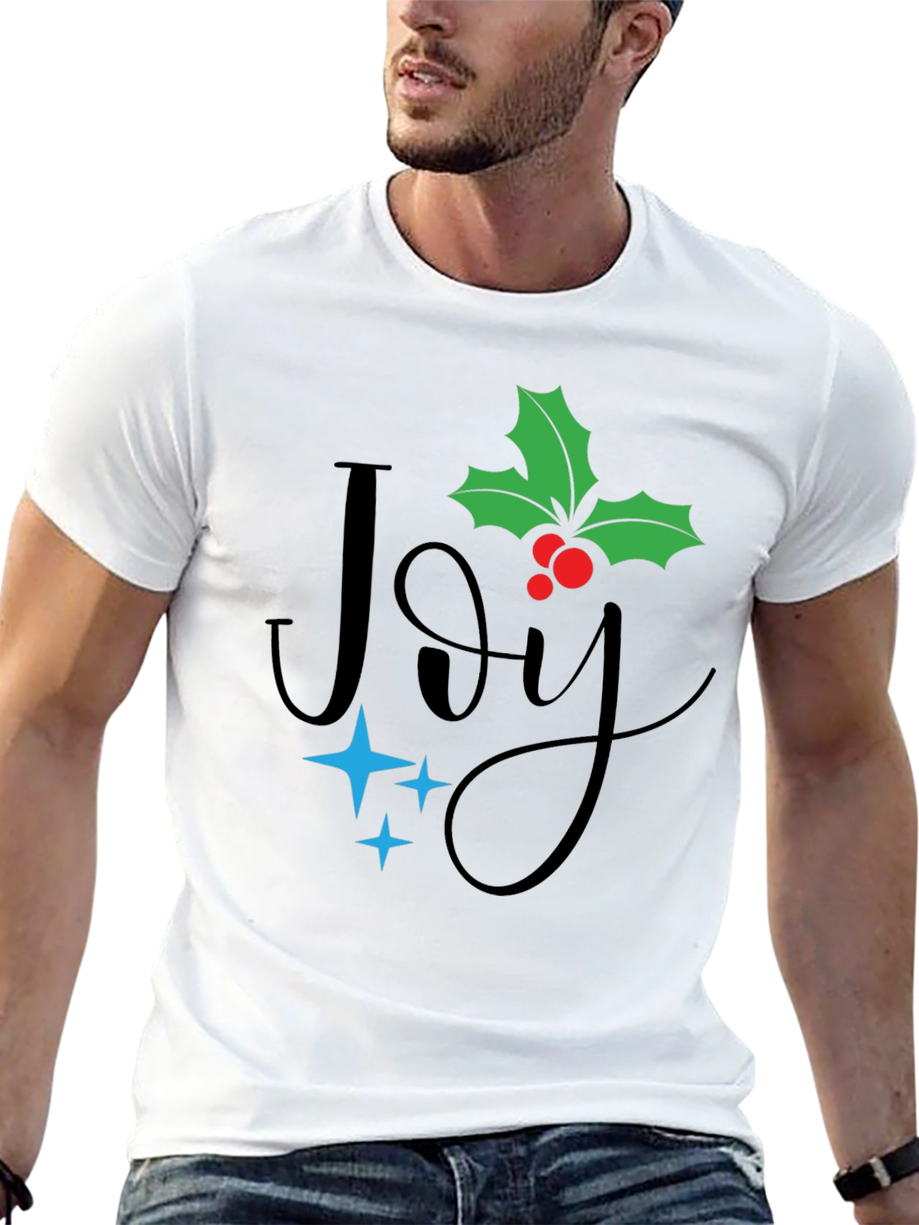 Joy Christmas Graphic Tee - Holiday Spirit