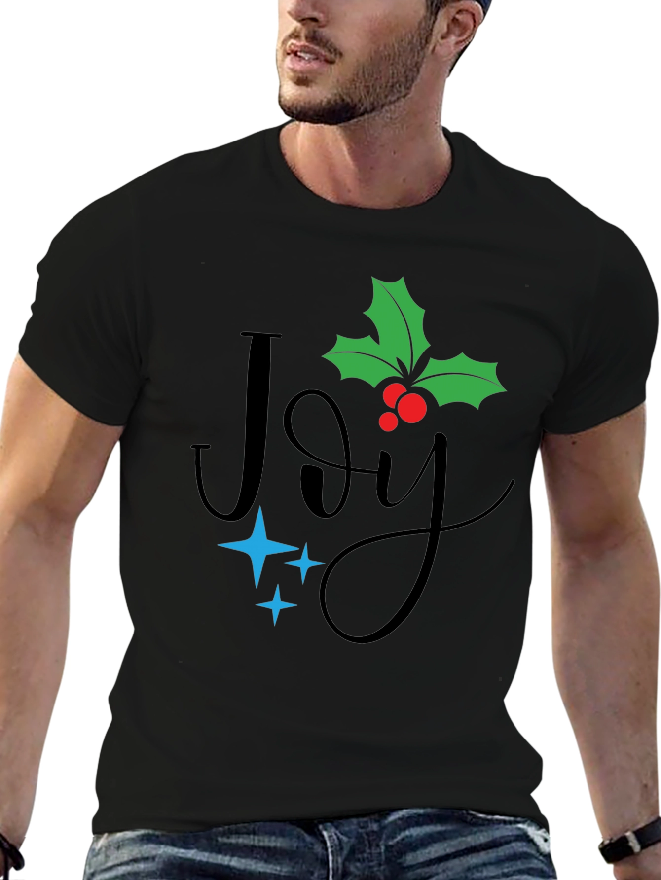 Joy Christmas Graphic Tee - Holiday Spirit