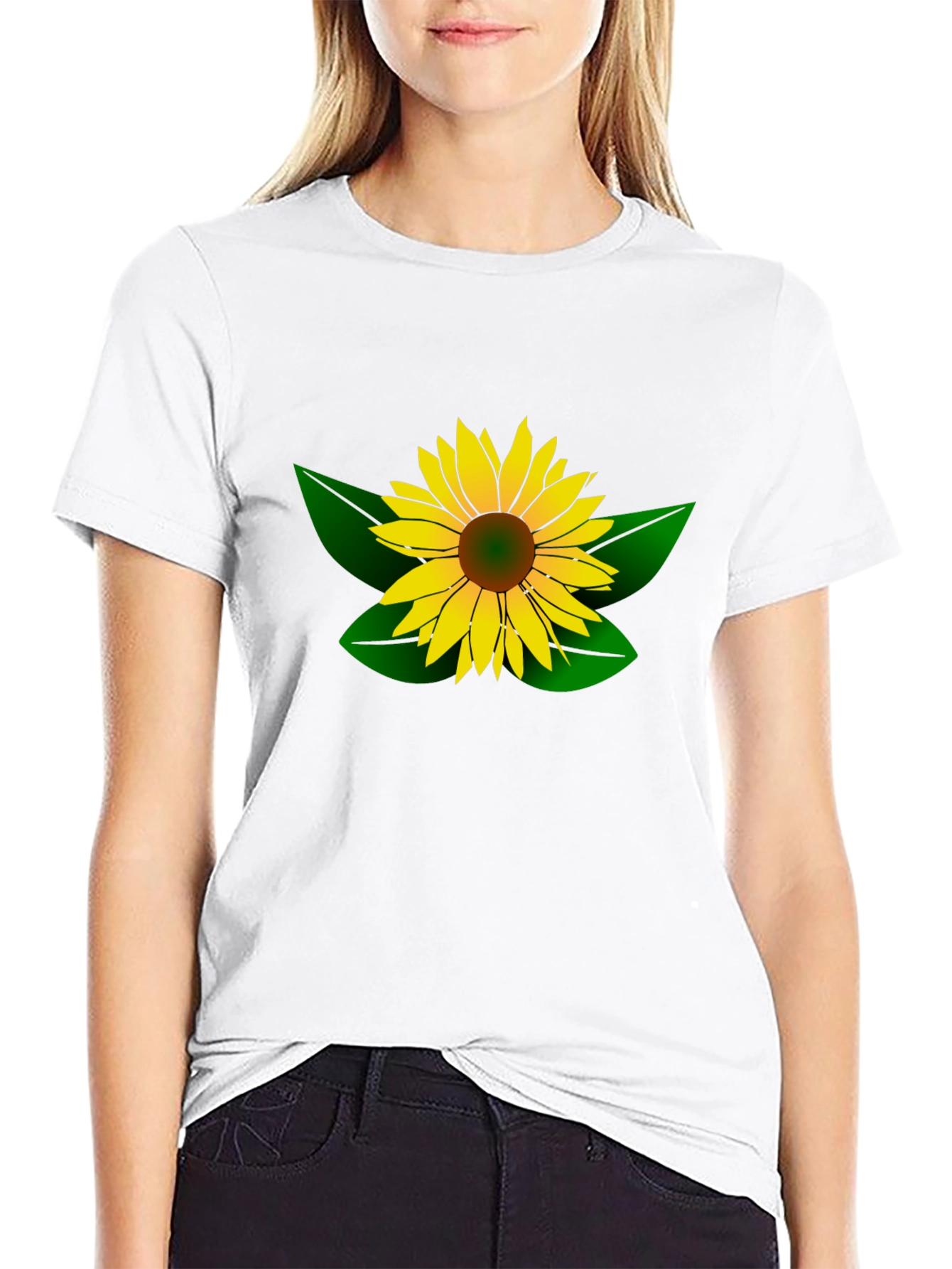 Sunflower Graphic Black T-Shirt