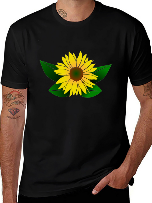 Sunflower Graphic Black T-Shirt