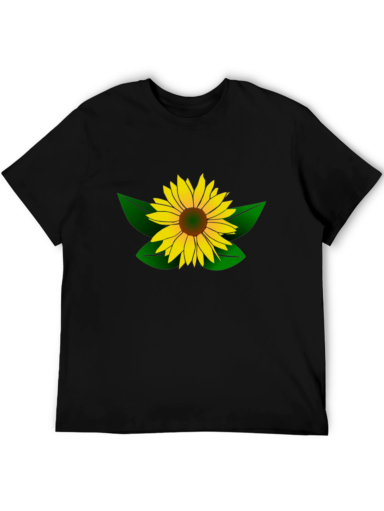 Sunflower Graphic Black T-Shirt