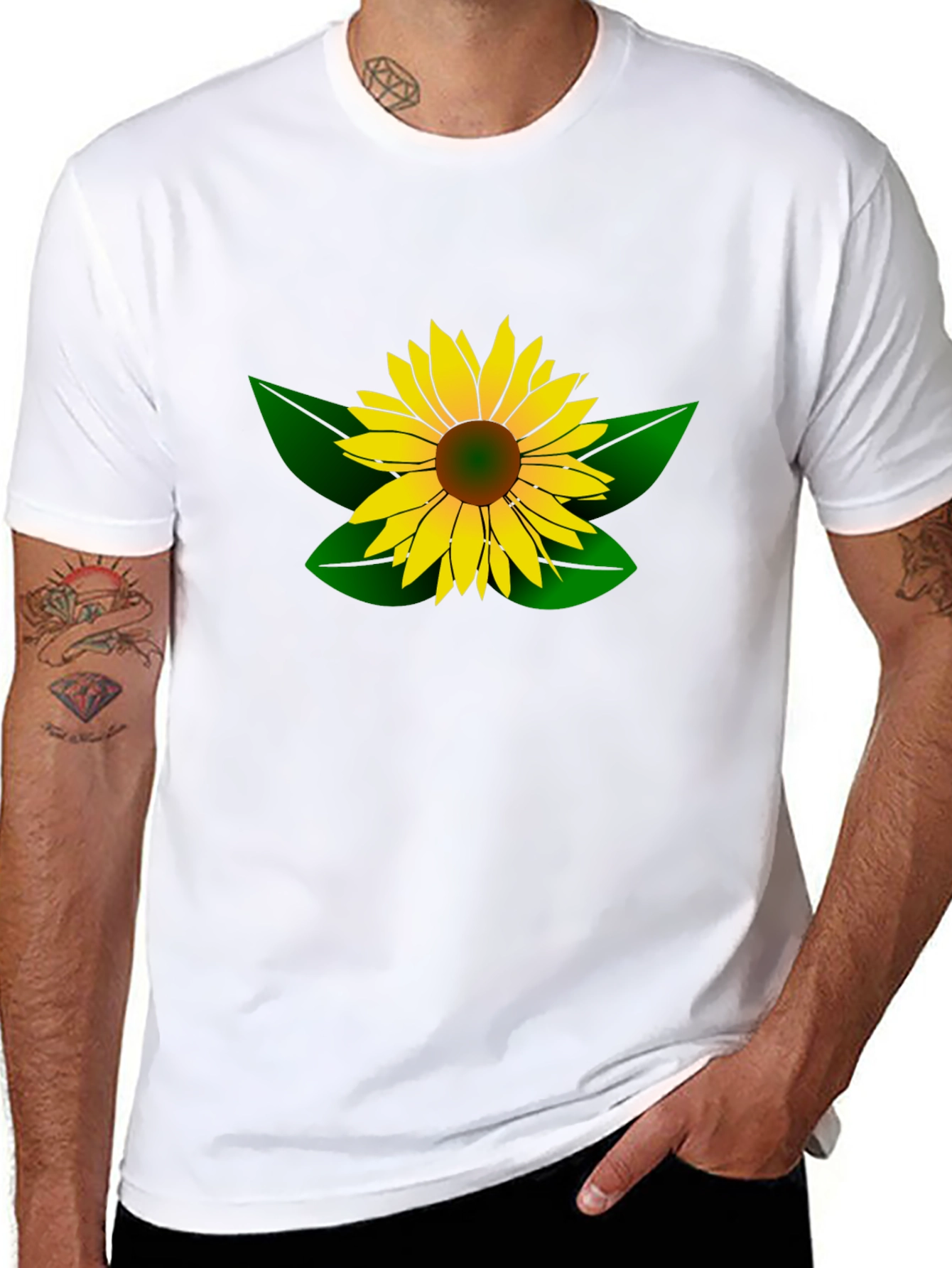 Sunflower Graphic Black T-Shirt