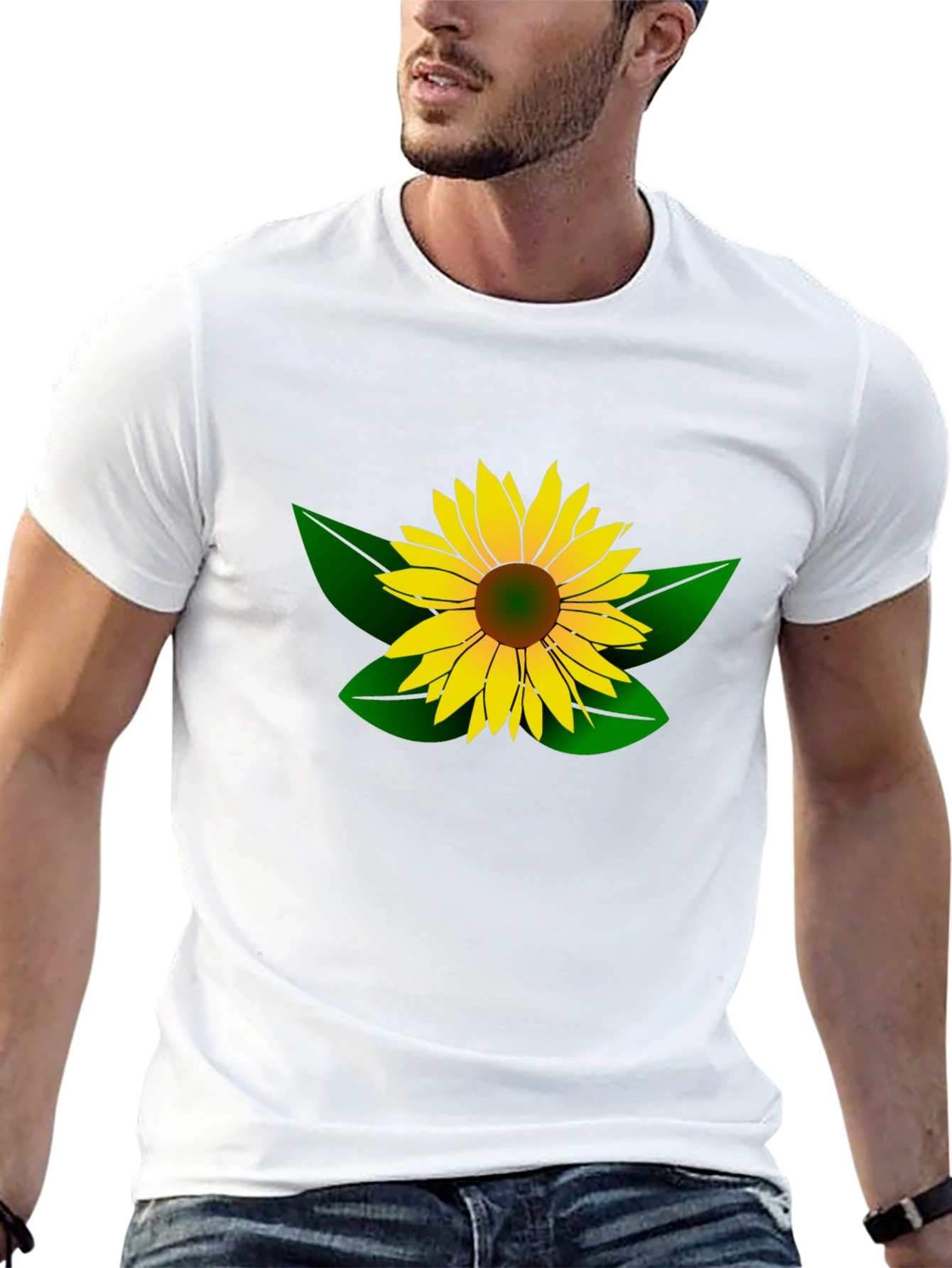 Sunflower Graphic Black T-Shirt