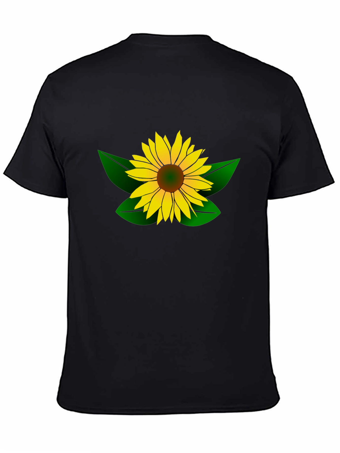 Sunflower Graphic Black T-Shirt