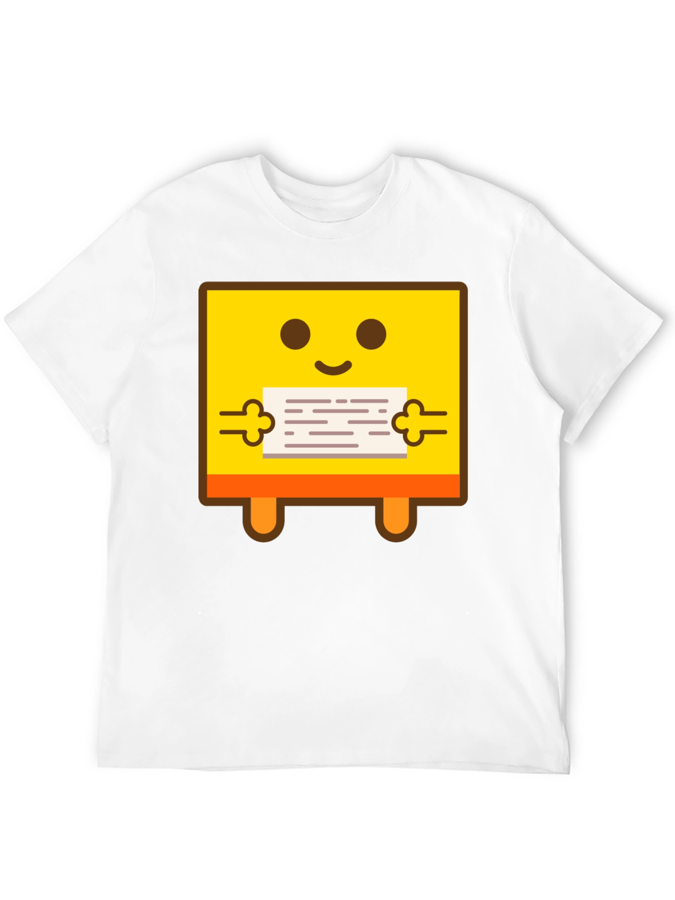 Smiley Face Holding Sign Graphic Tee - Black
