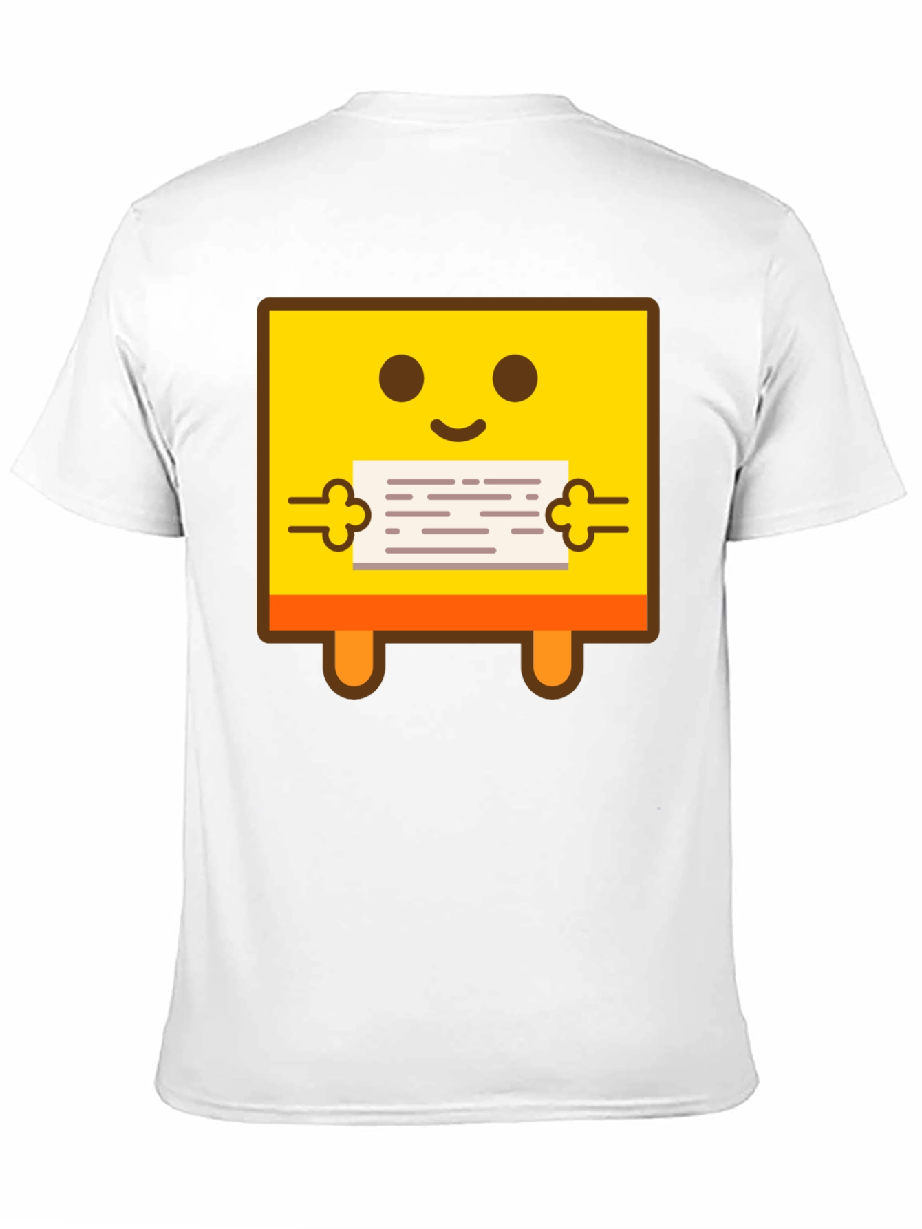 Smiley Face Holding Sign Graphic Tee - Black
