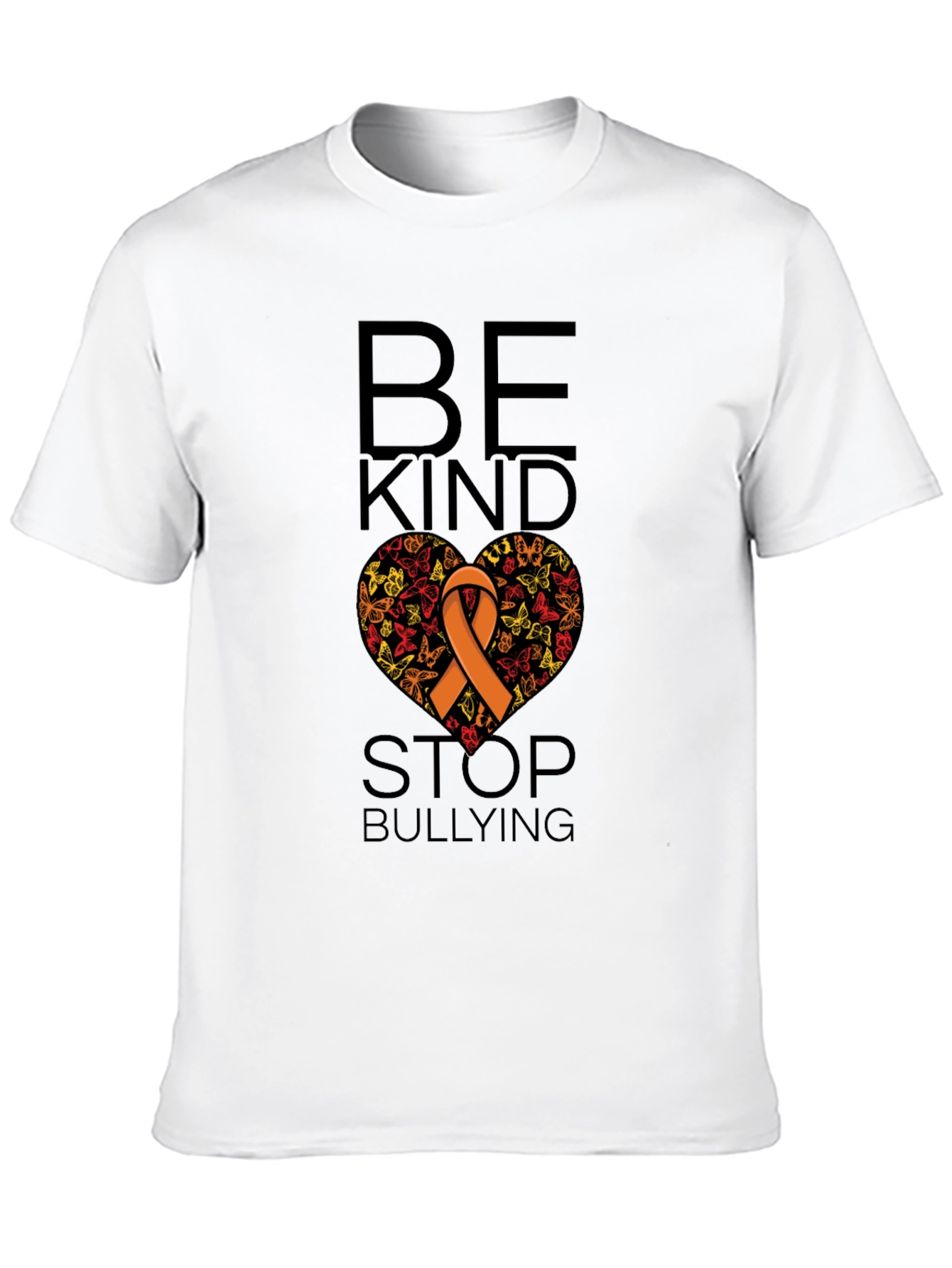 Be Kind Stop Bullying Ribbon Heart T-Shirt