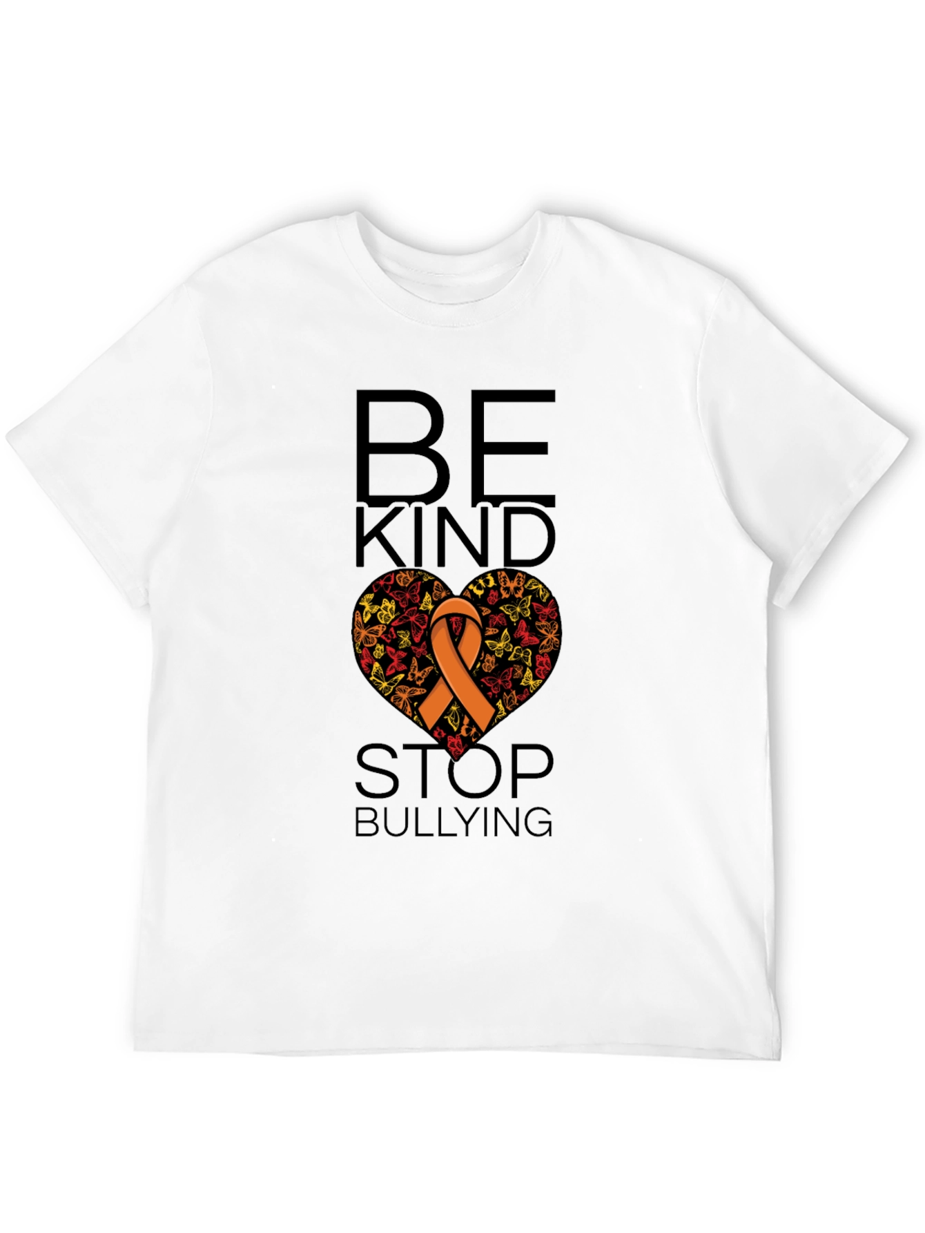 Be Kind Stop Bullying Ribbon Heart T-Shirt