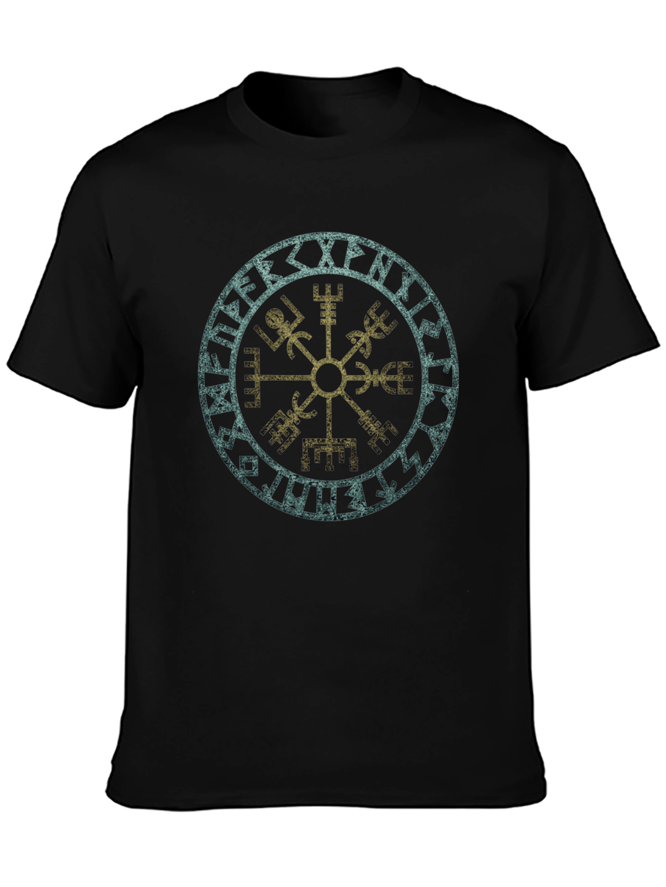 Vegvisir Viking Compass T-Shirt - Norse Runes