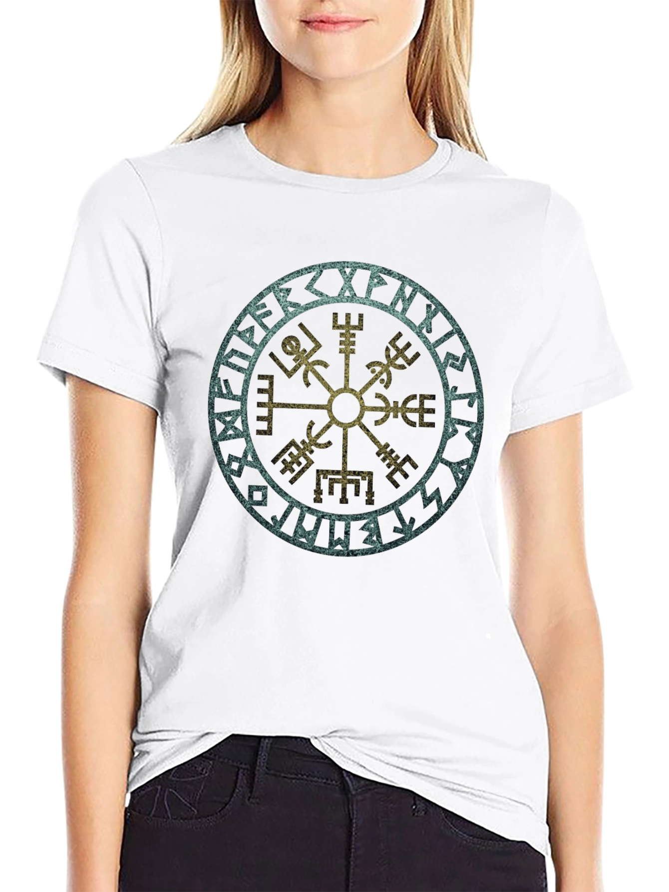 Vegvisir Viking Compass T-Shirt - Norse Runes