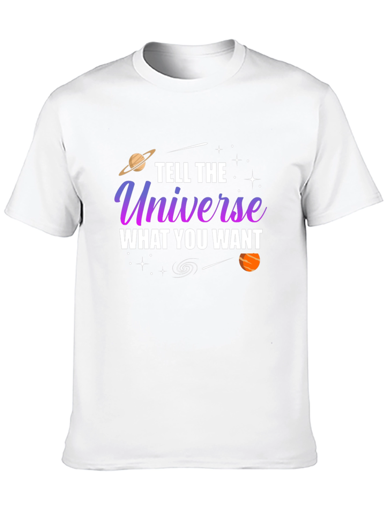 Tell the Universe T-Shirt - Black Cotton Graphic Tee