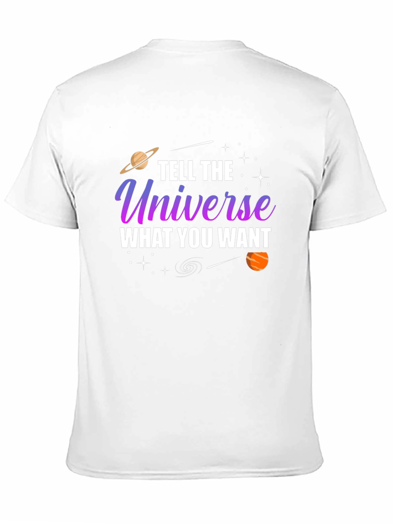 Tell the Universe T-Shirt - Black Cotton Graphic Tee