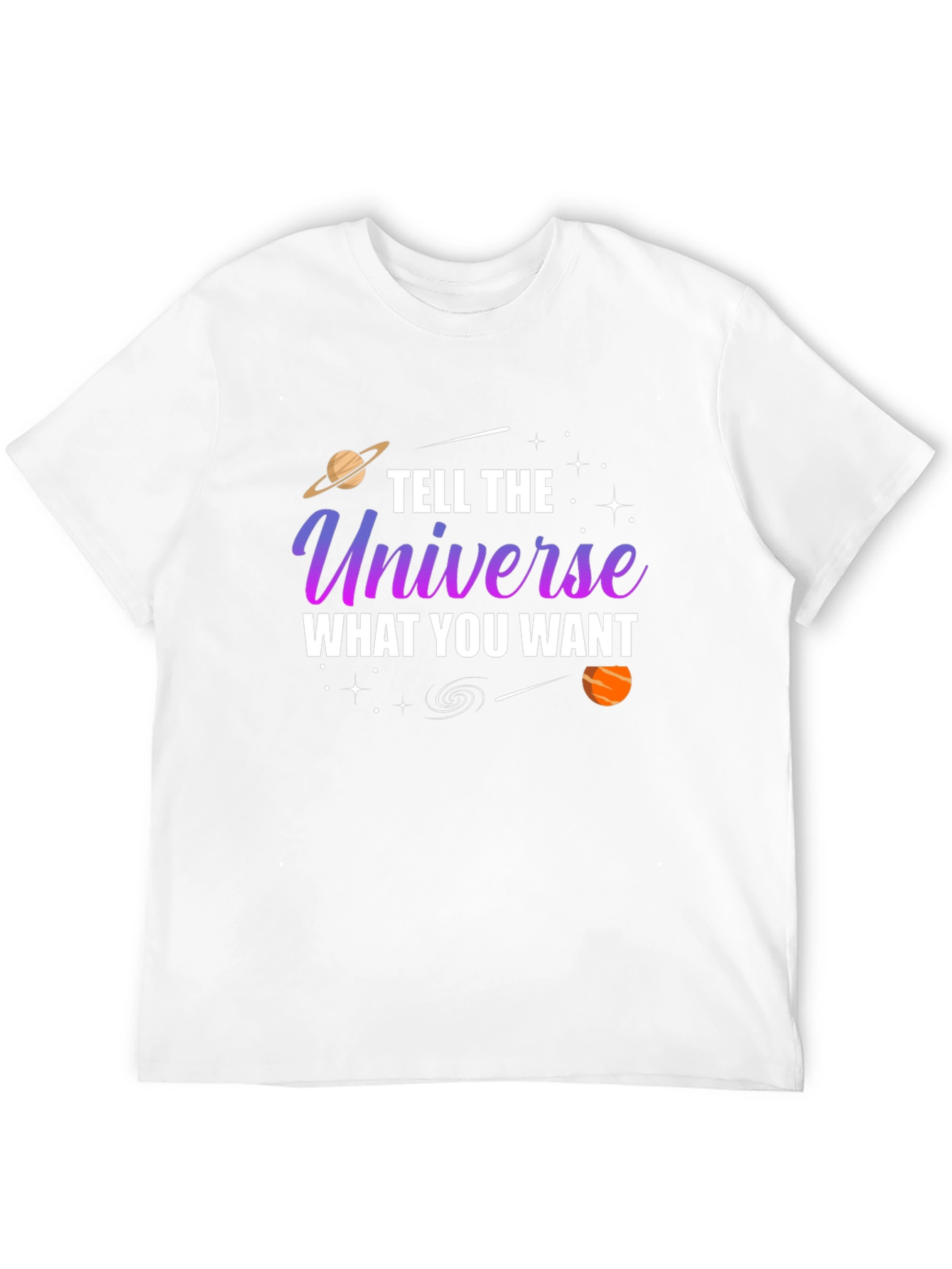 Tell the Universe T-Shirt - Black Cotton Graphic Tee