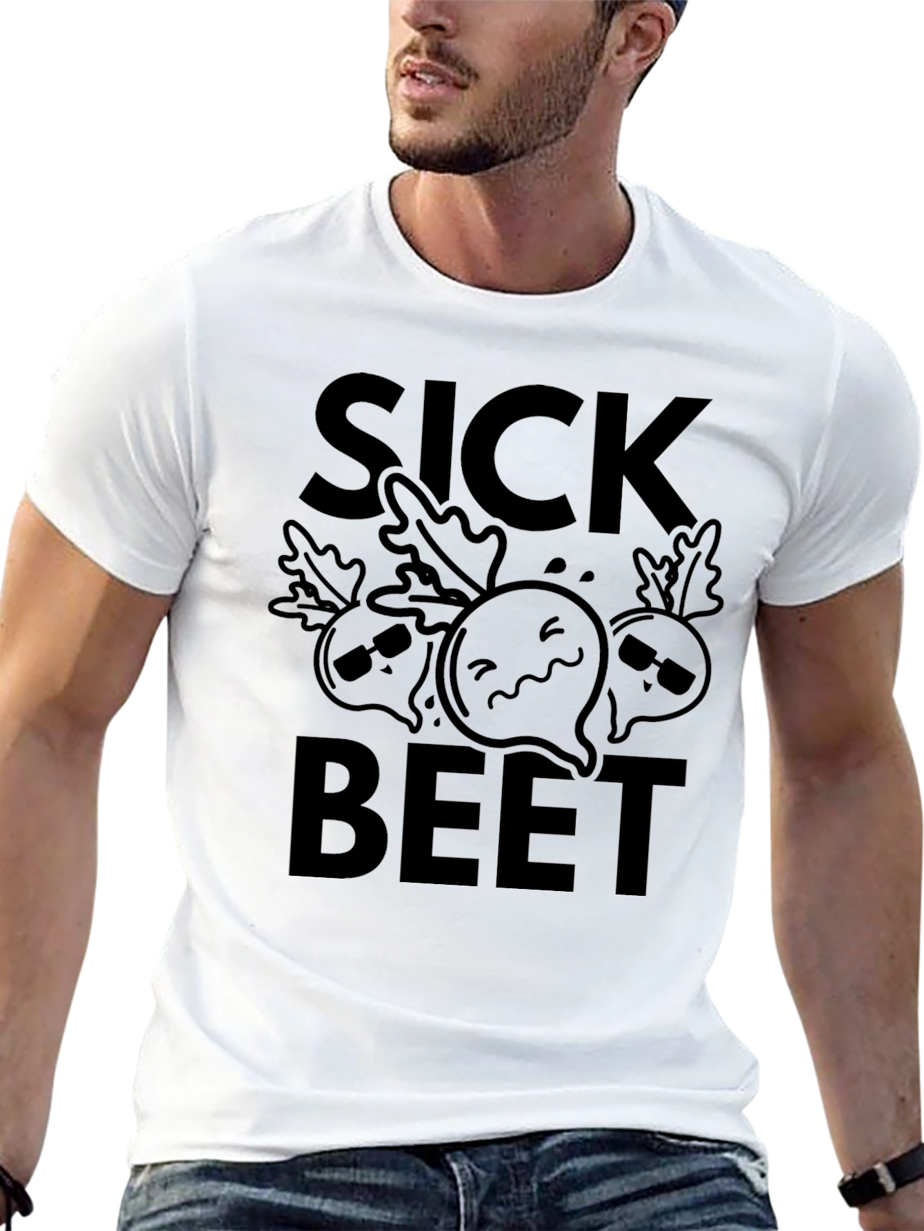 Sick Beet Graphic T-Shirt - Funny Vegetable Tee
