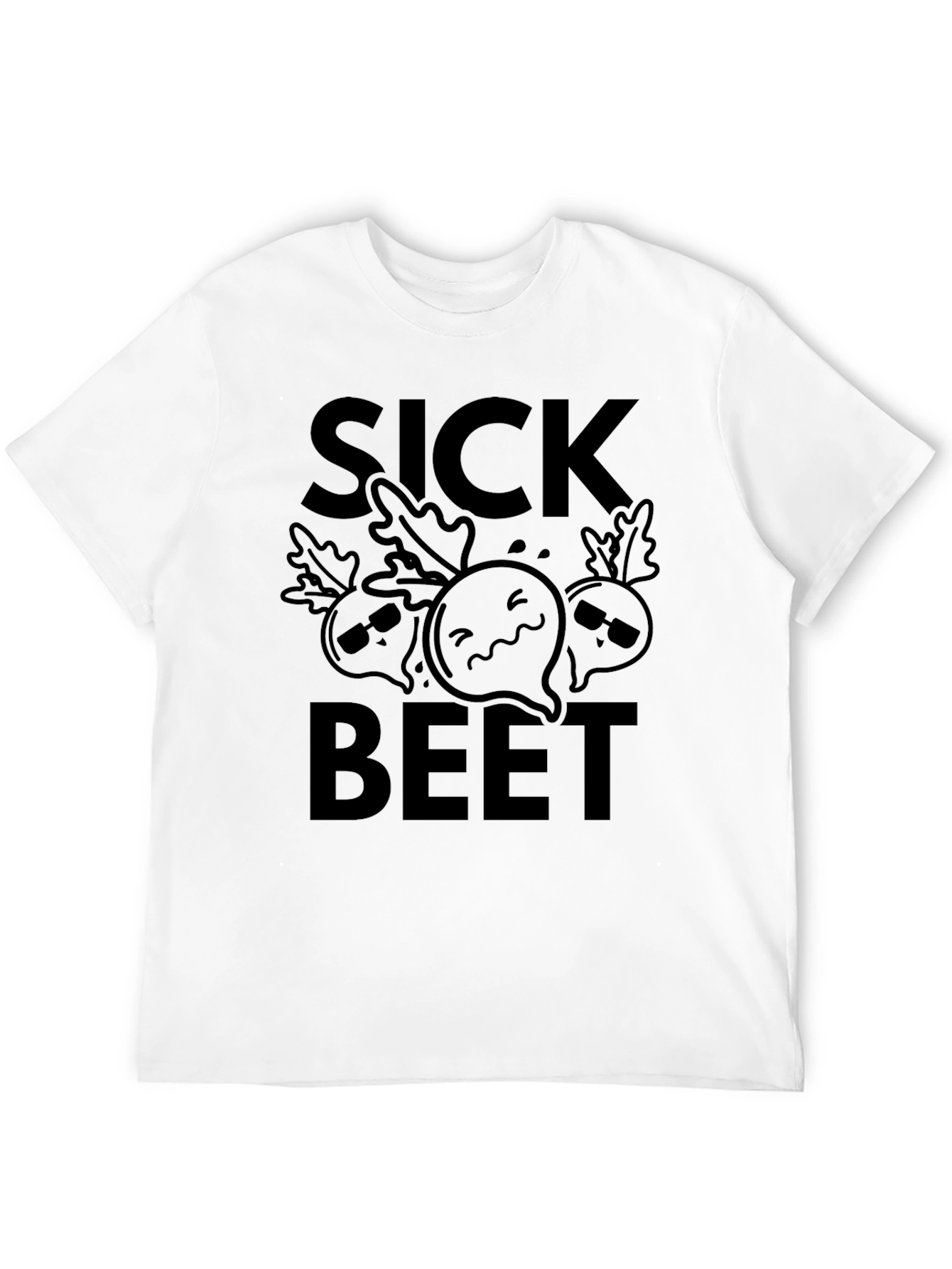 Sick Beet Graphic T-Shirt - Funny Vegetable Tee