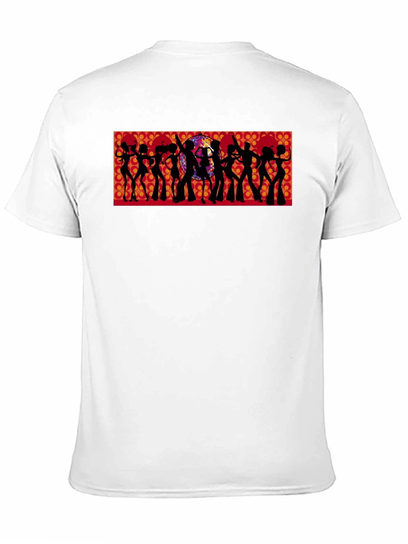 Retro Disco Silhouette Graphic Tee - Black