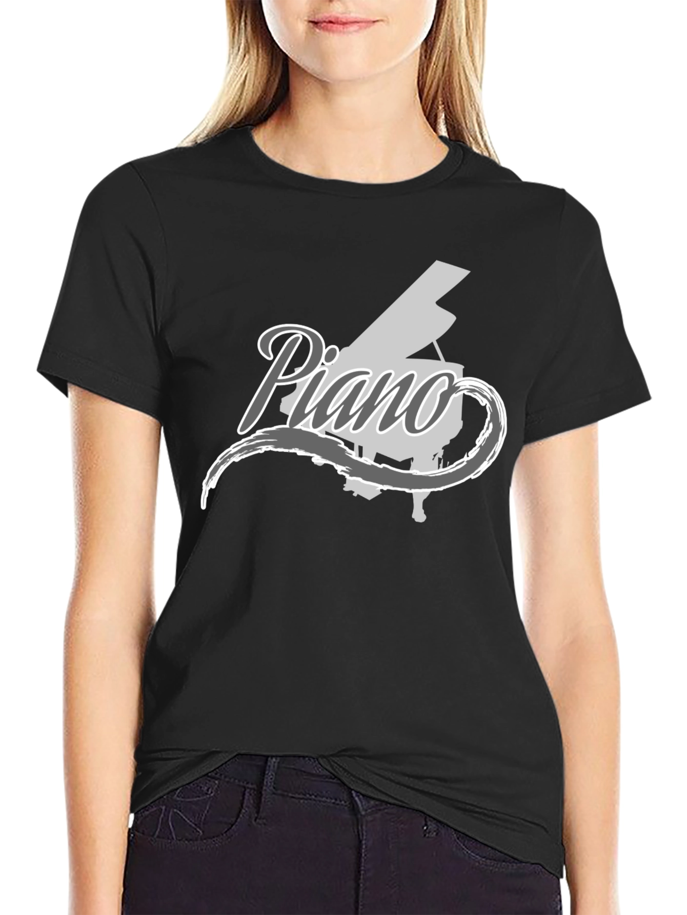 Piano Graphic Tee - Cool Musician T-Shirt