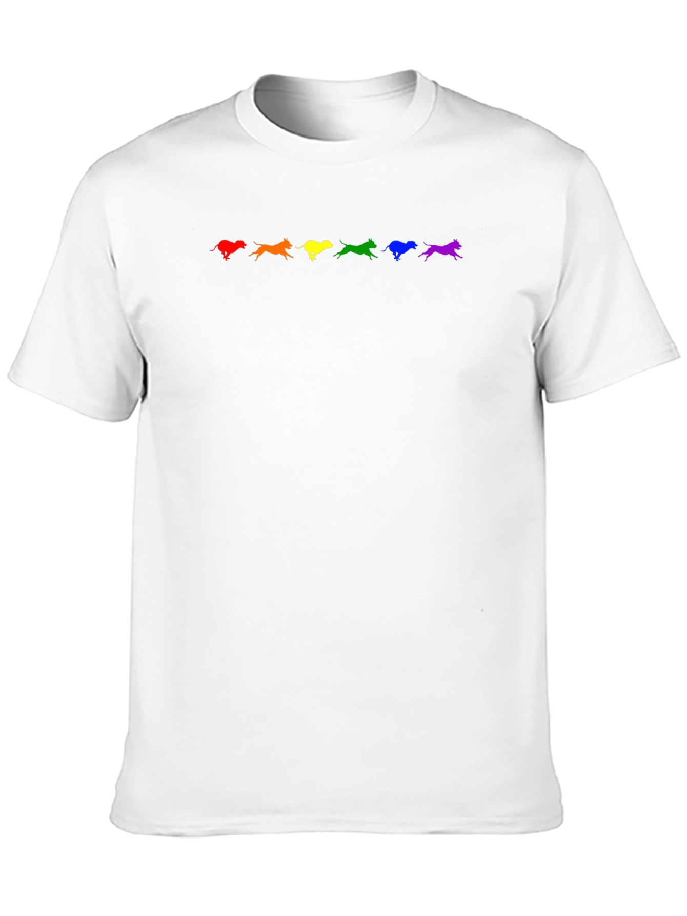 Rainbow Dogs Black T-Shirt