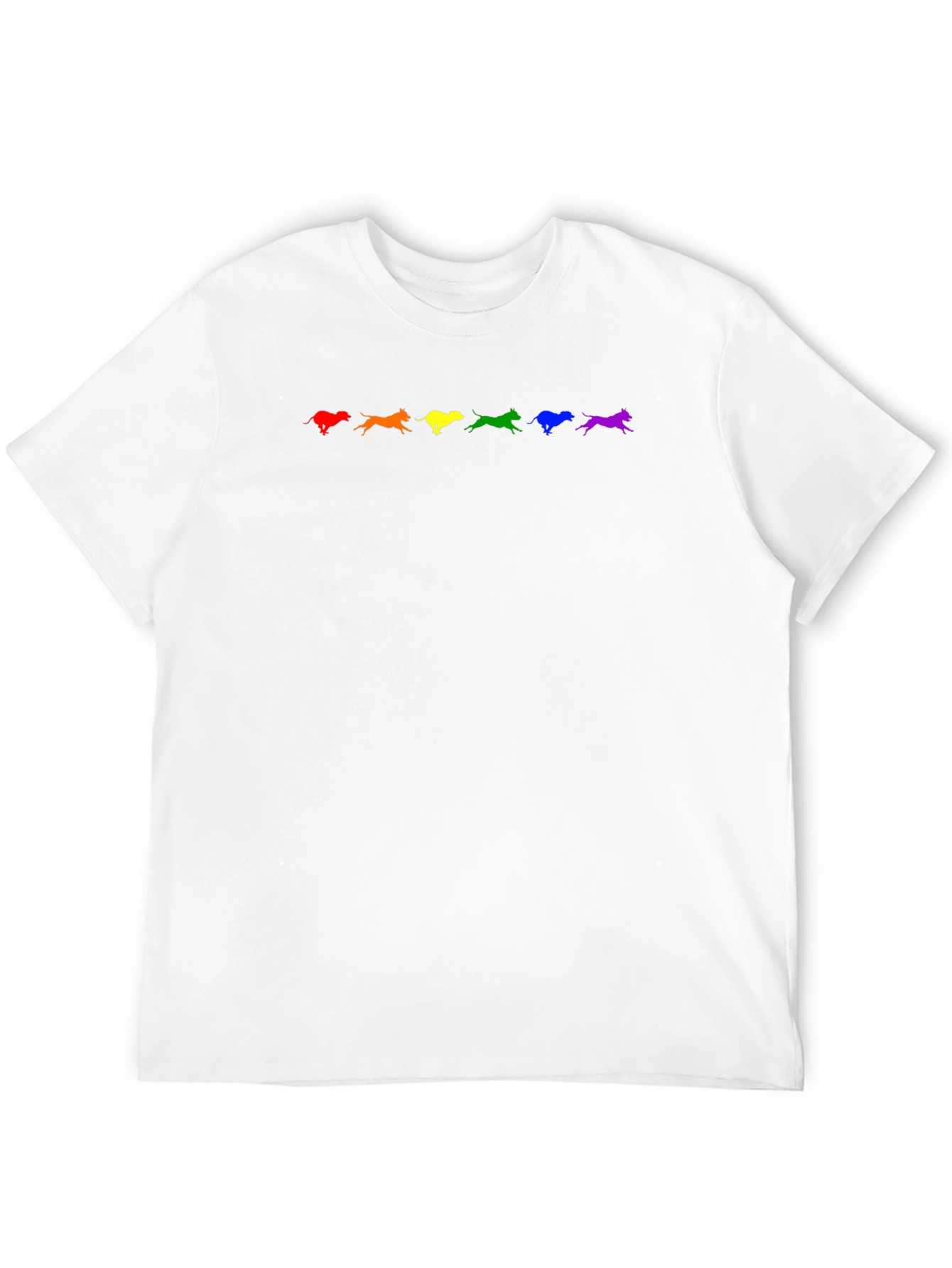 Rainbow Dogs Black T-Shirt