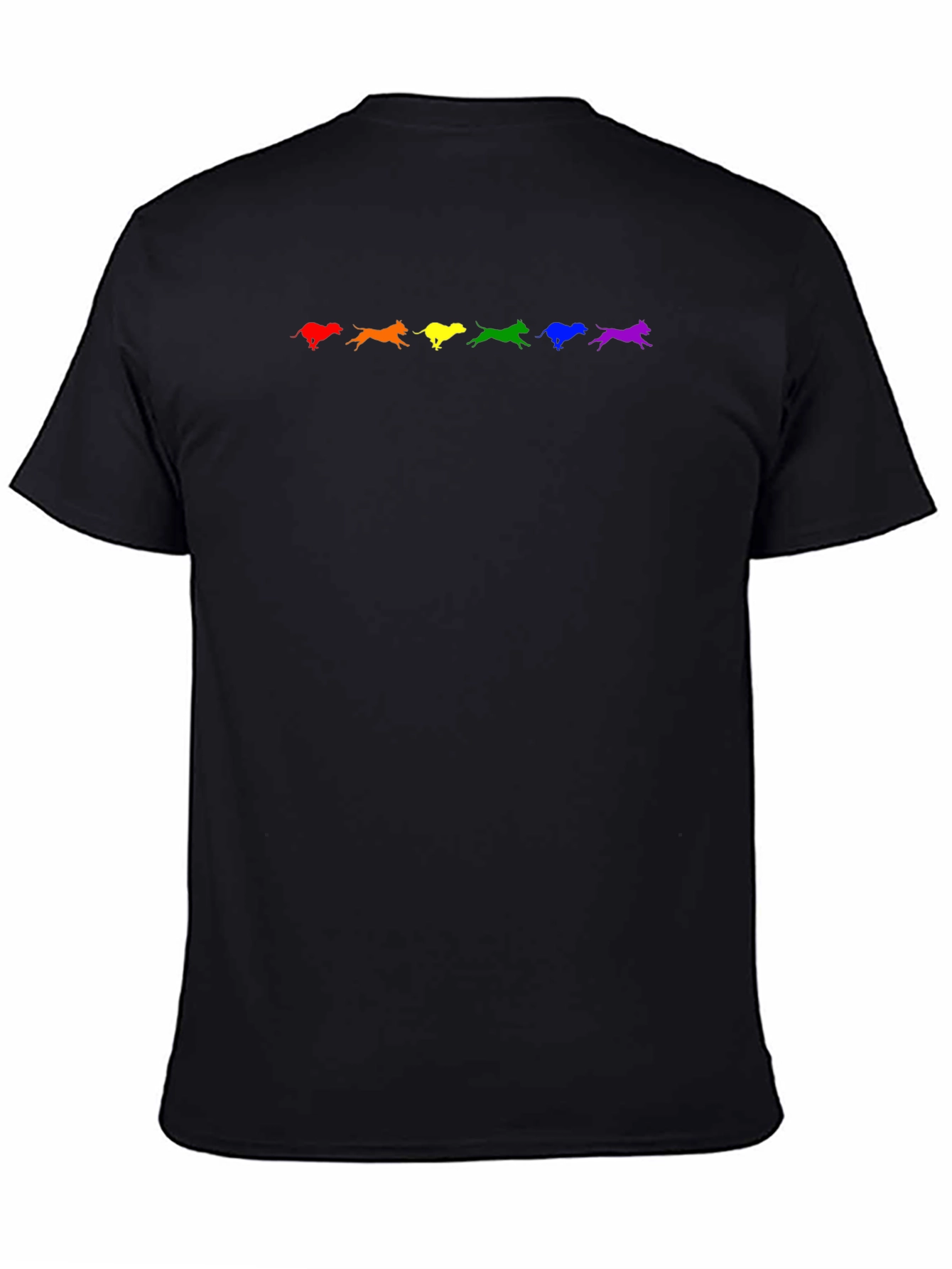 Rainbow Dogs Black T-Shirt