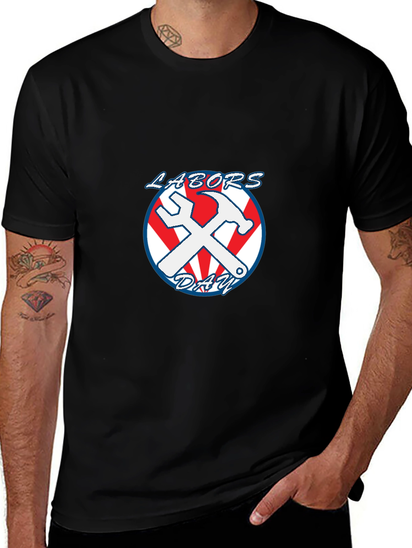 Labor Day T-Shirt Wrench & Hammer Graphic Tee