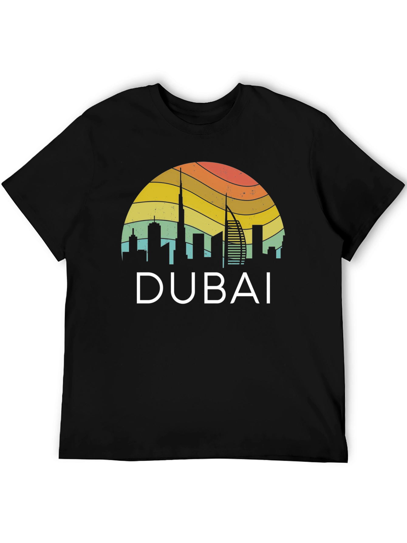 Dubai Skyline Retro T-Shirt - Vacation Souvenir