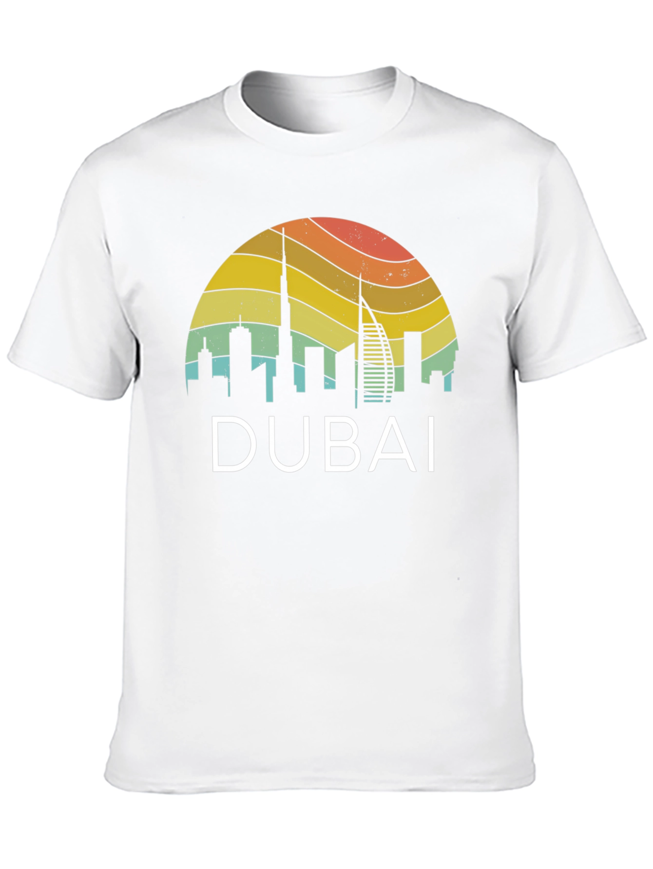 Dubai Skyline Retro T-Shirt - Vacation Souvenir