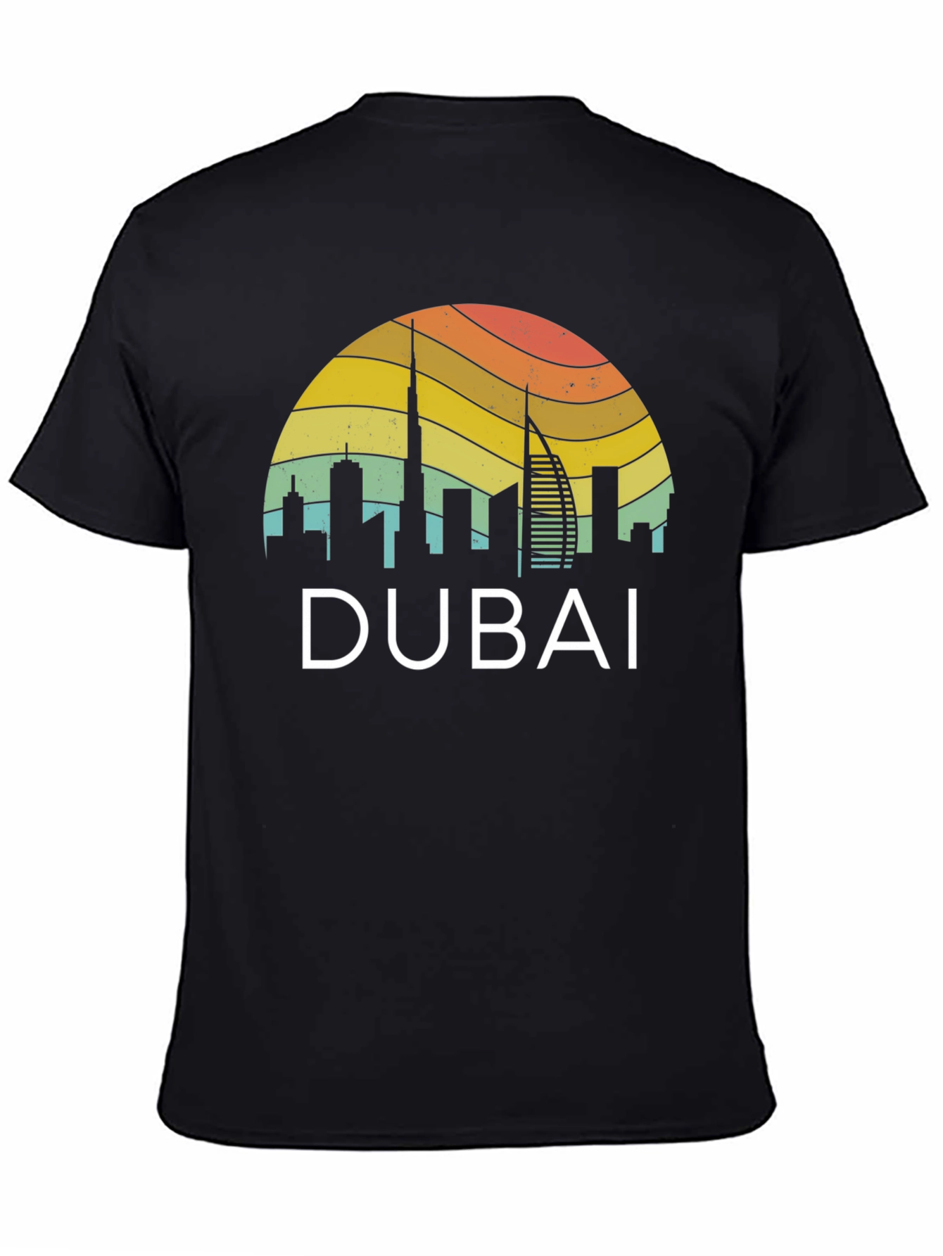 Dubai Skyline Retro T-Shirt - Vacation Souvenir