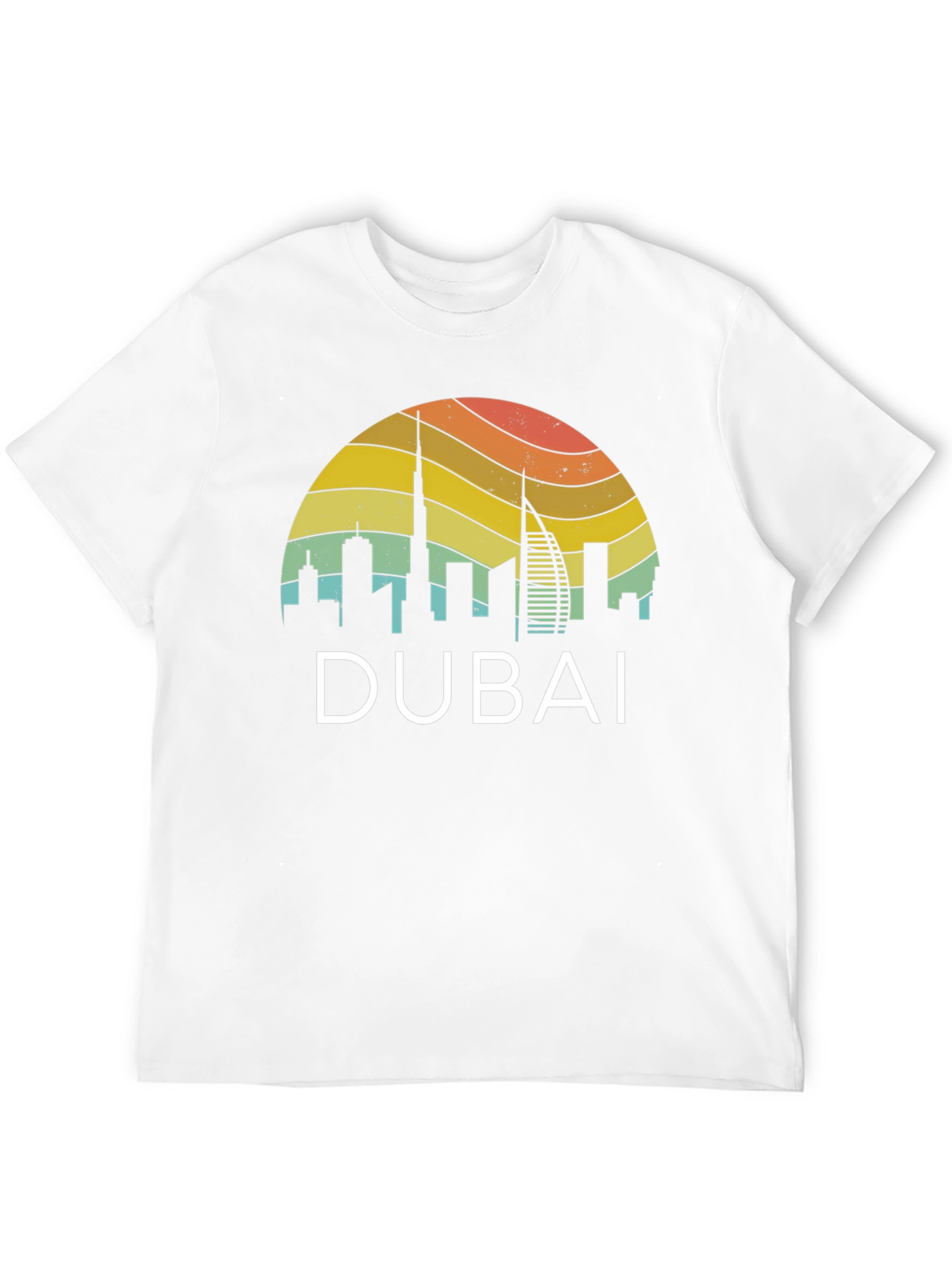 Dubai Skyline Retro T-Shirt - Vacation Souvenir