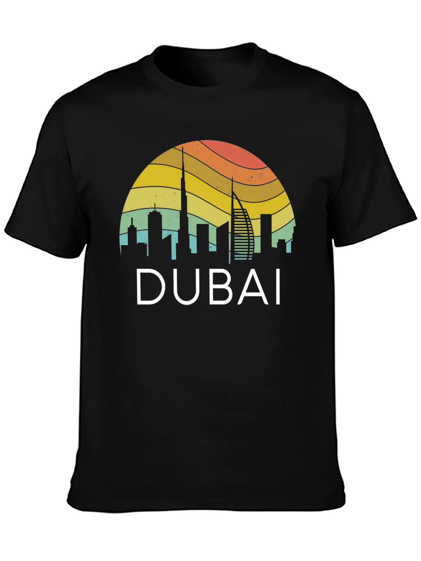 Dubai Skyline Retro T-Shirt - Vacation Souvenir