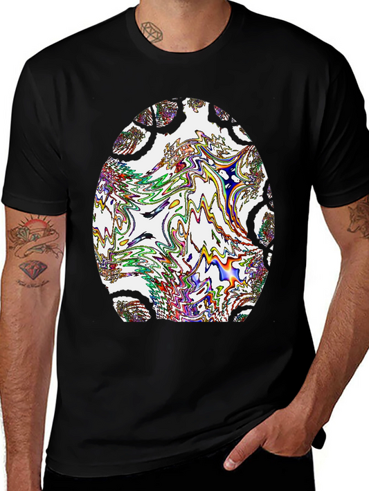Abstract Art Mens Black T-Shirt