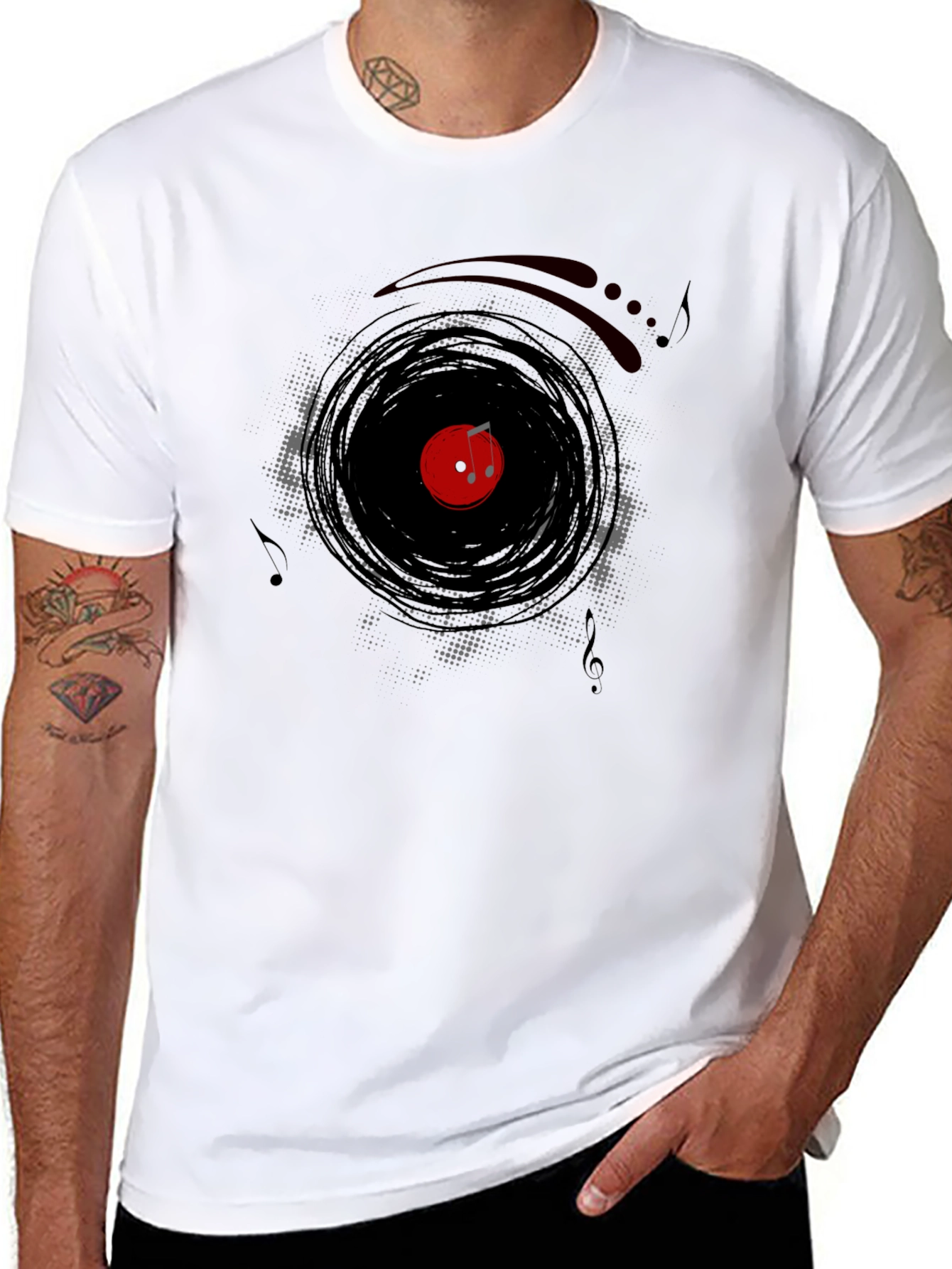 Vinyl Record Music Graphic T-Shirt