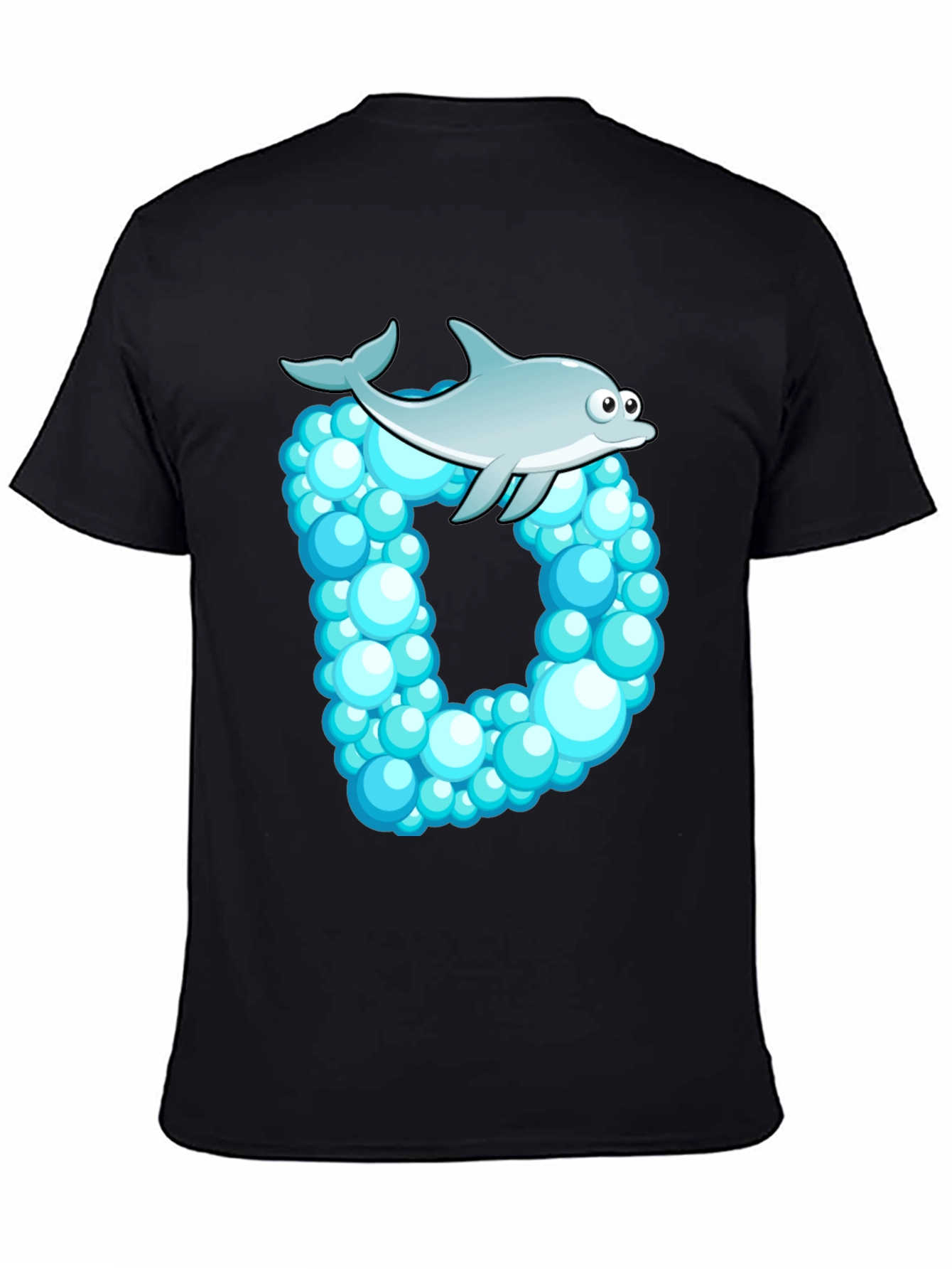 Dolphin Bubble Letter Graphic Tee