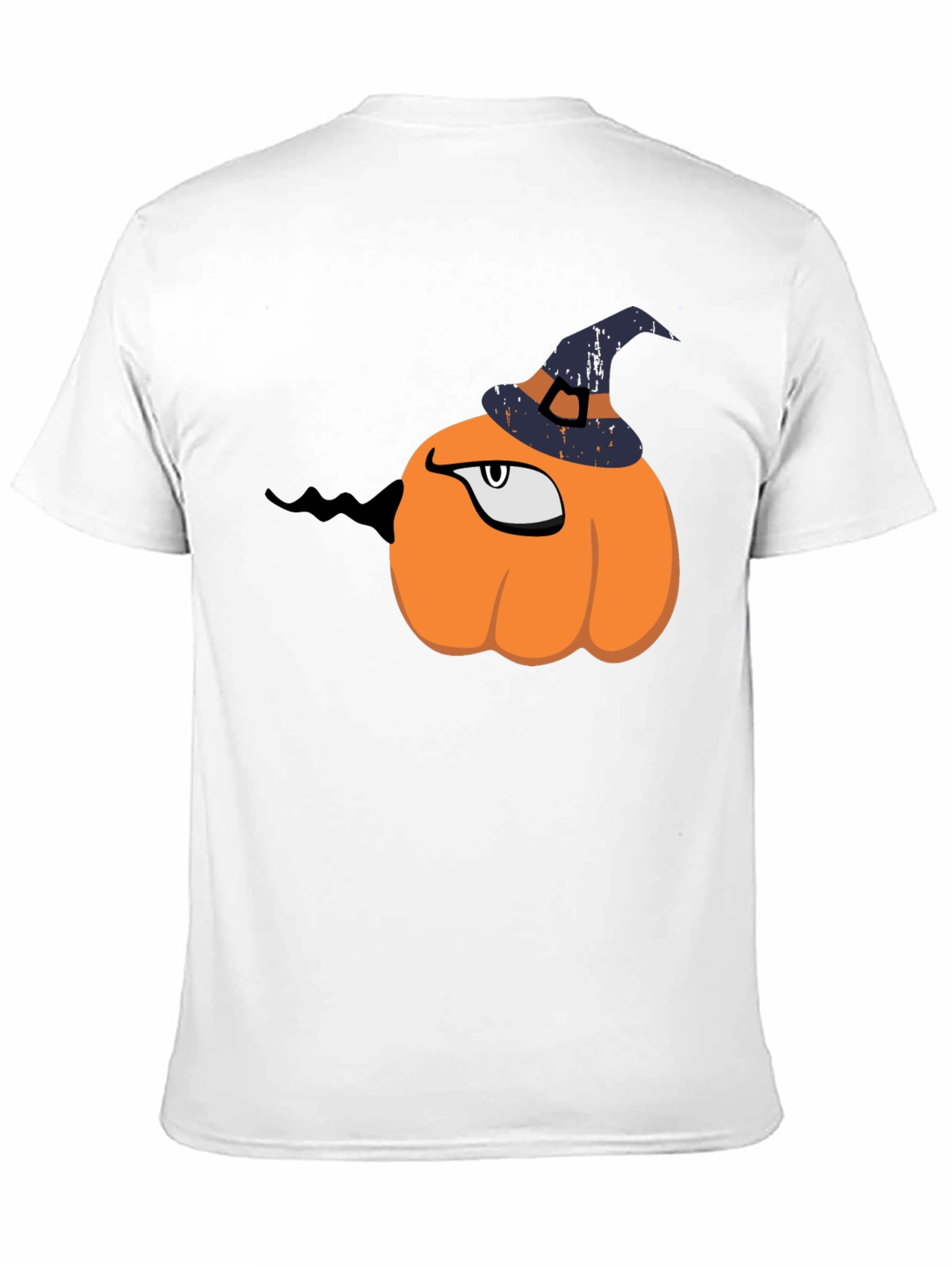 Halloween Pumpkin with Witch Hat Graphic T-Shirt