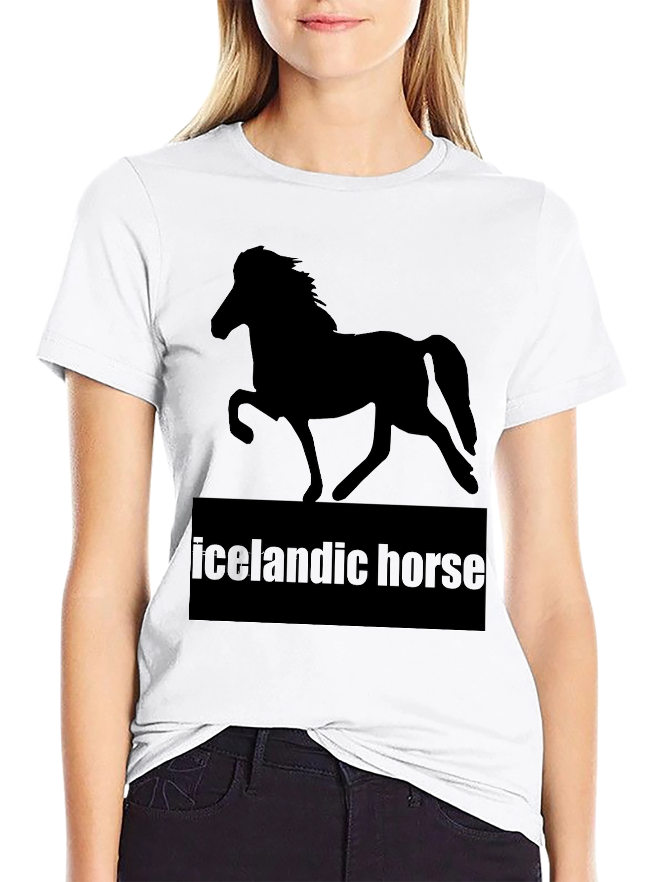 Icelandic Horse T-Shirt - Black Graphic Tee
