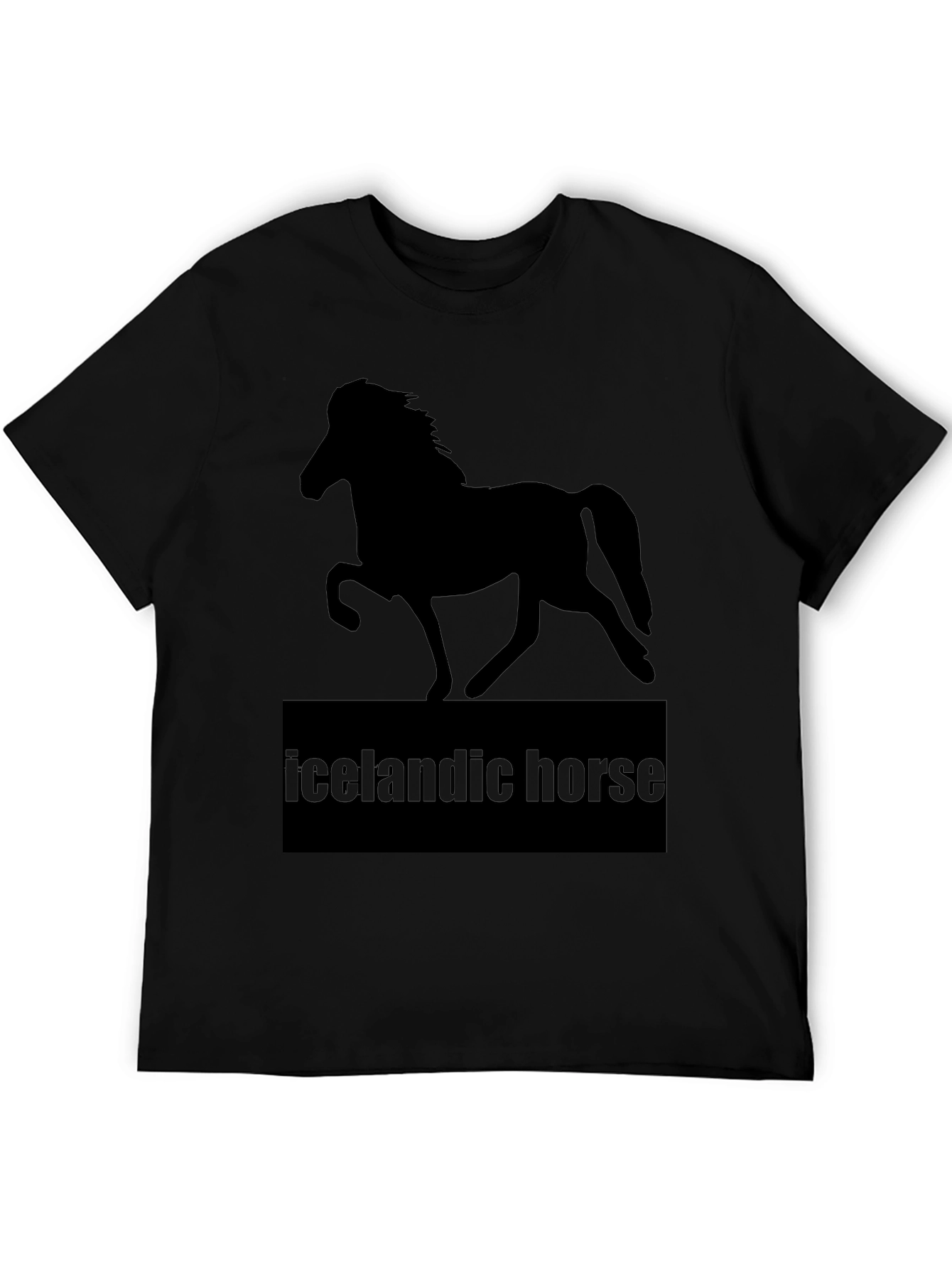 Icelandic Horse T-Shirt - Black Graphic Tee